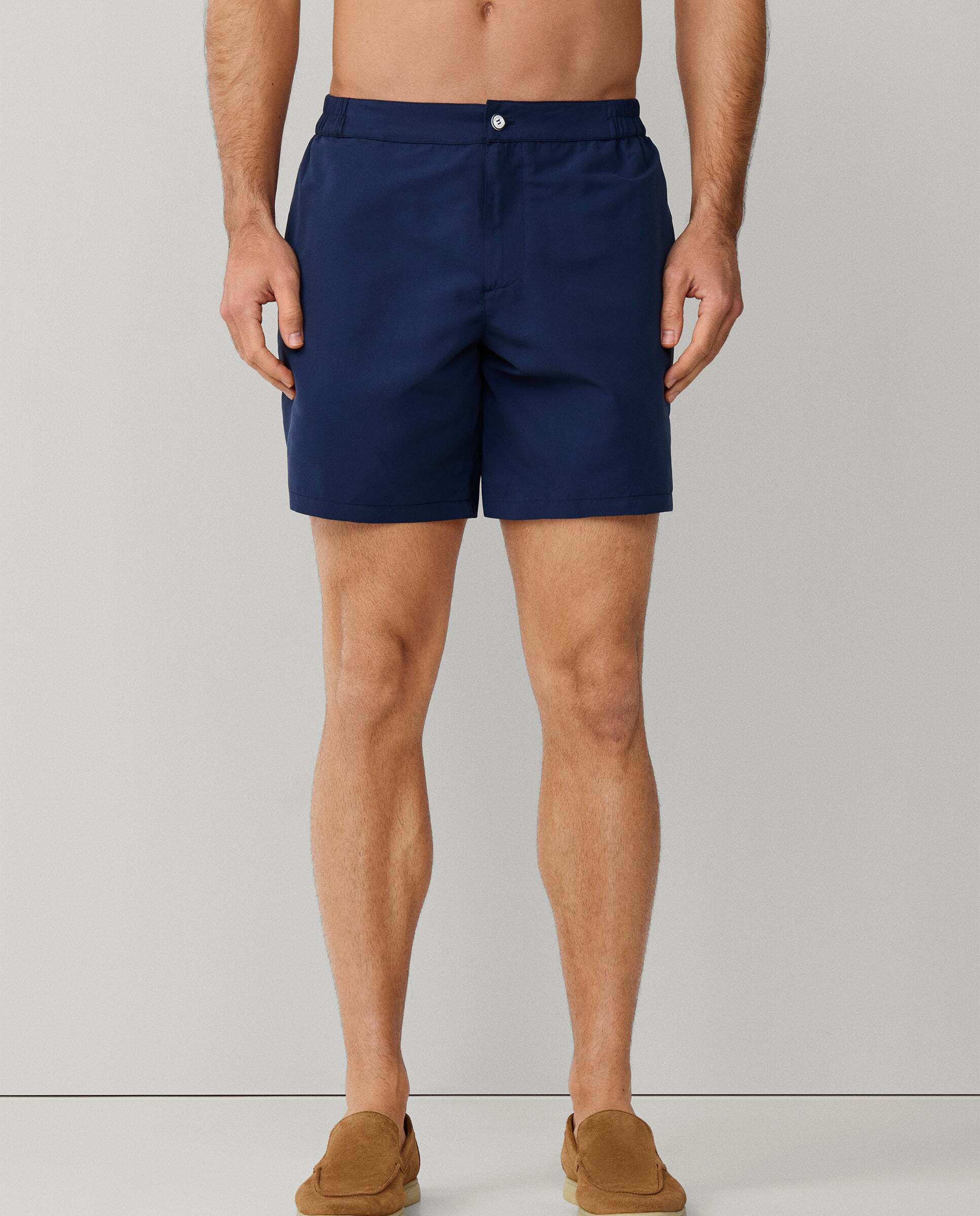 Bañador de hombre de corte sastre en color liso - Hackett - Azul oscuro Azul oscuro-2
