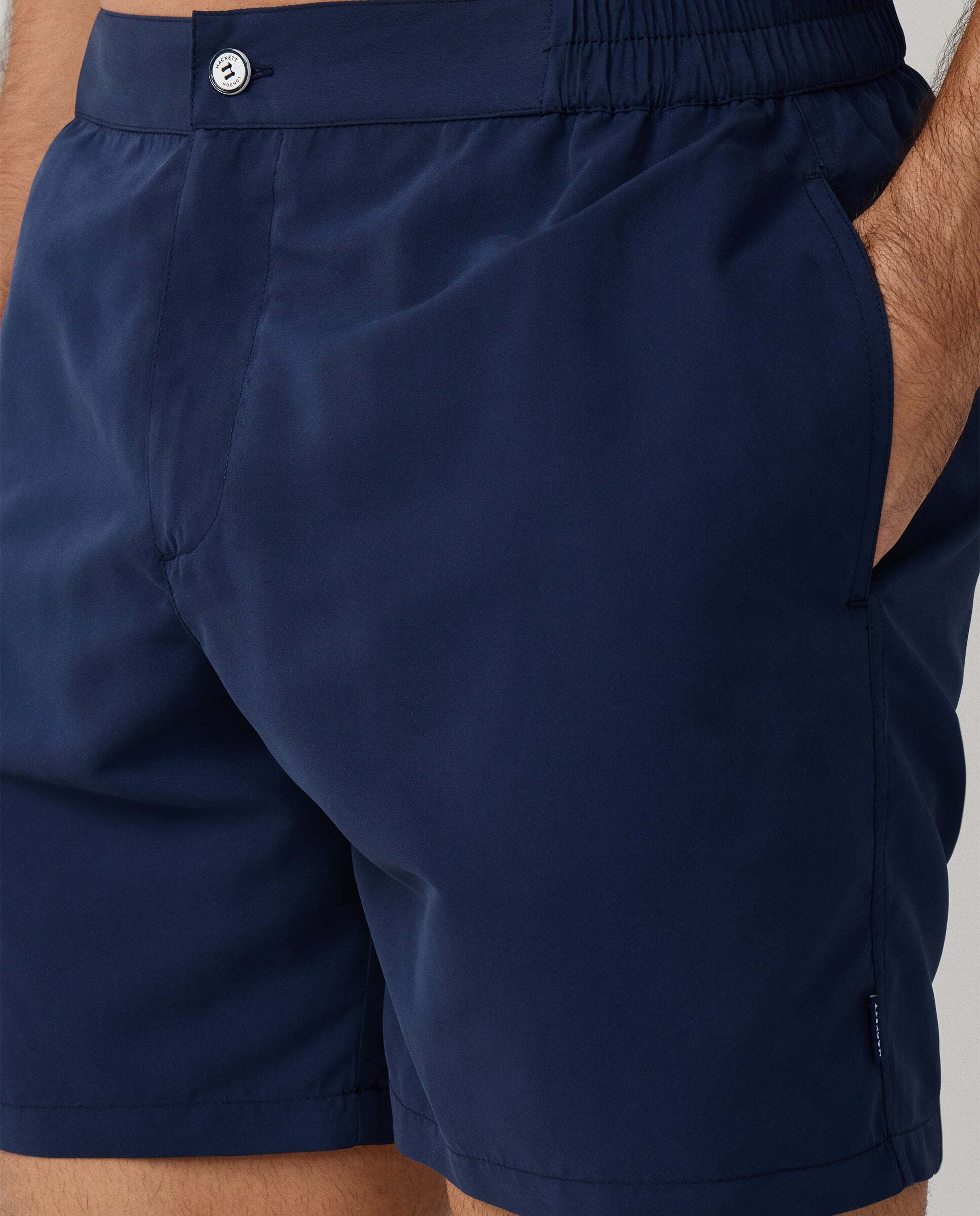 Bañador de hombre de corte sastre en color liso - Hackett - Azul oscuro Azul oscuro-4