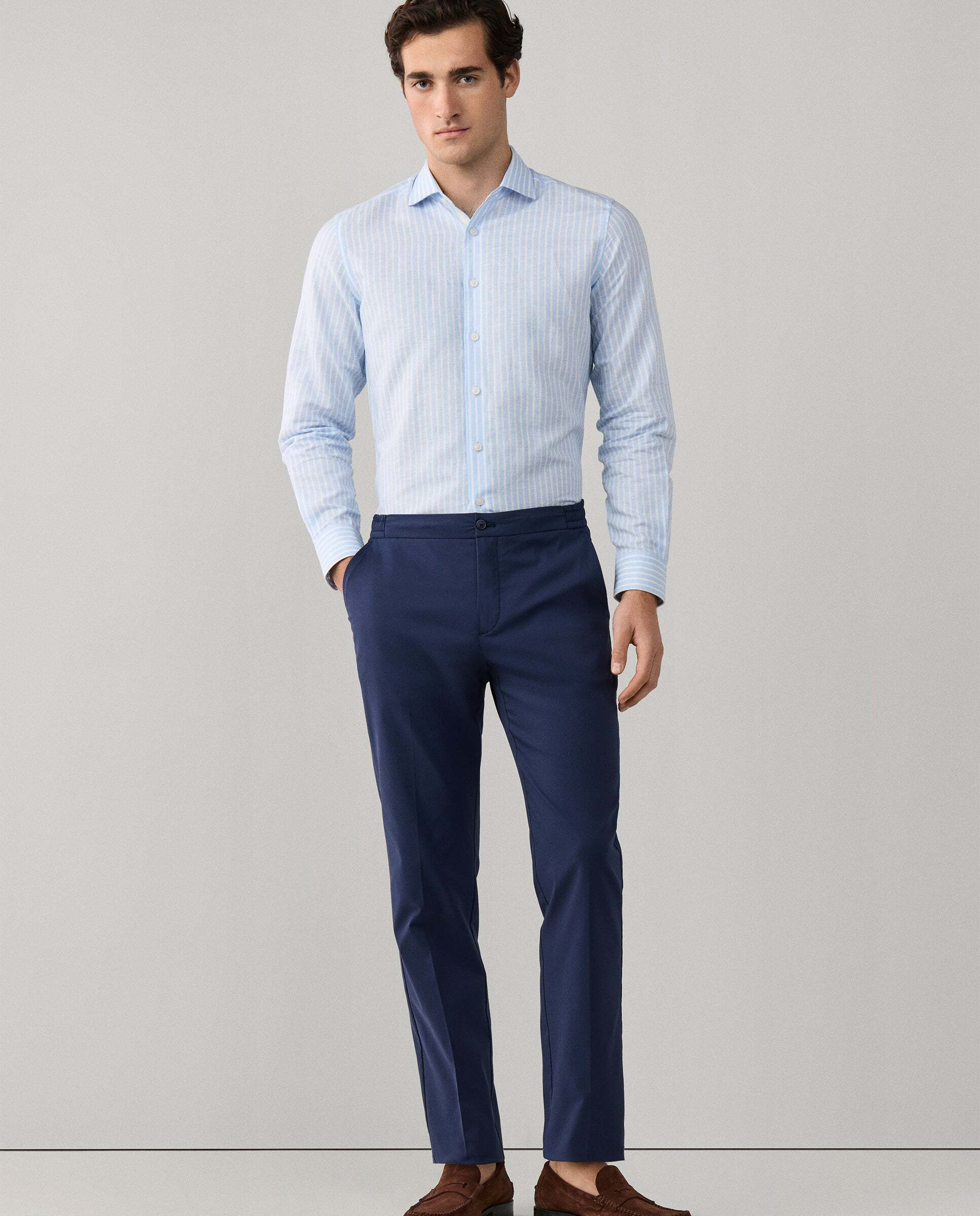 Hackett - Chino de hombre con cordón fit relaxed regent.