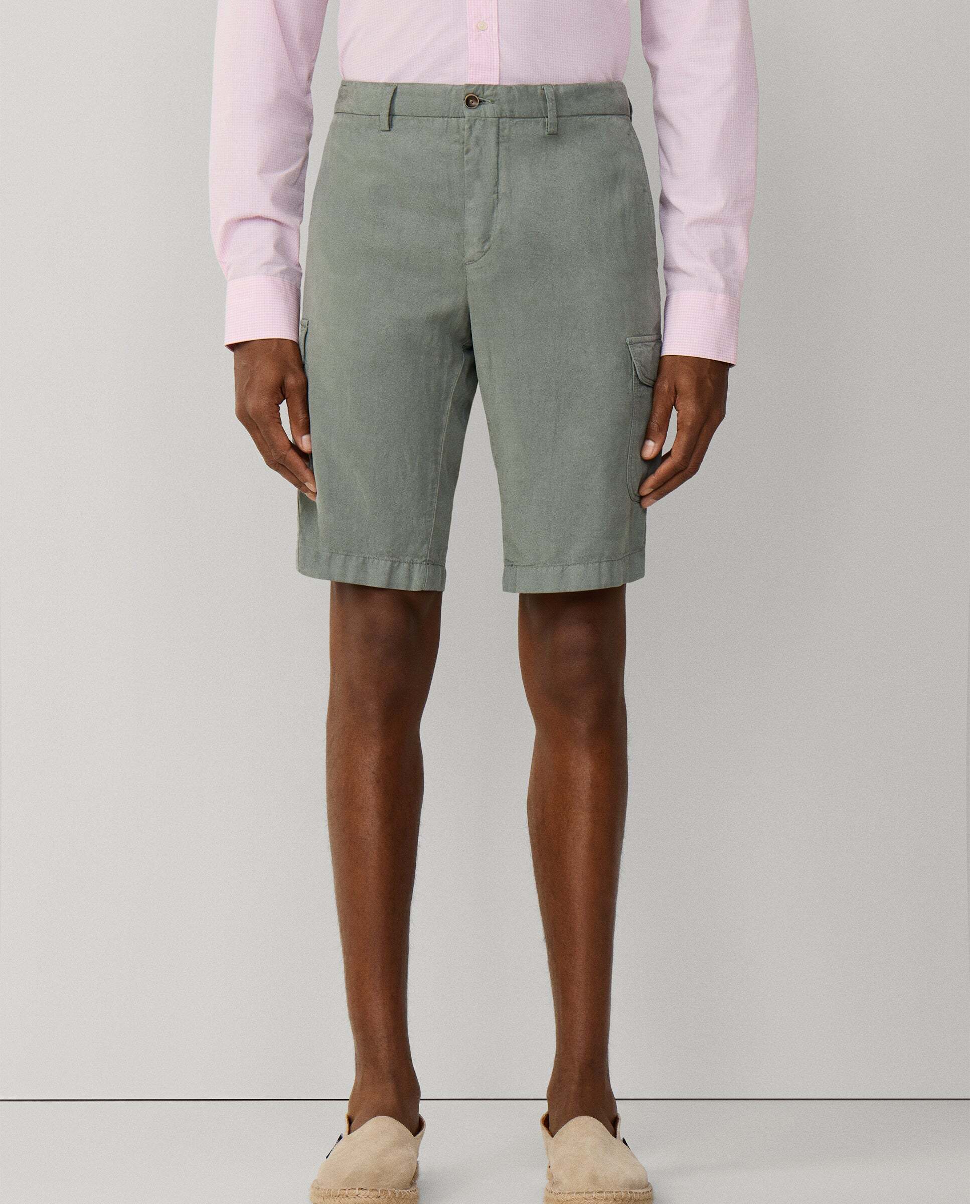 Bermuda de hombre cargo sanderson fit clásico - Hackett - Verde grisáceo Verde grisáceo-2