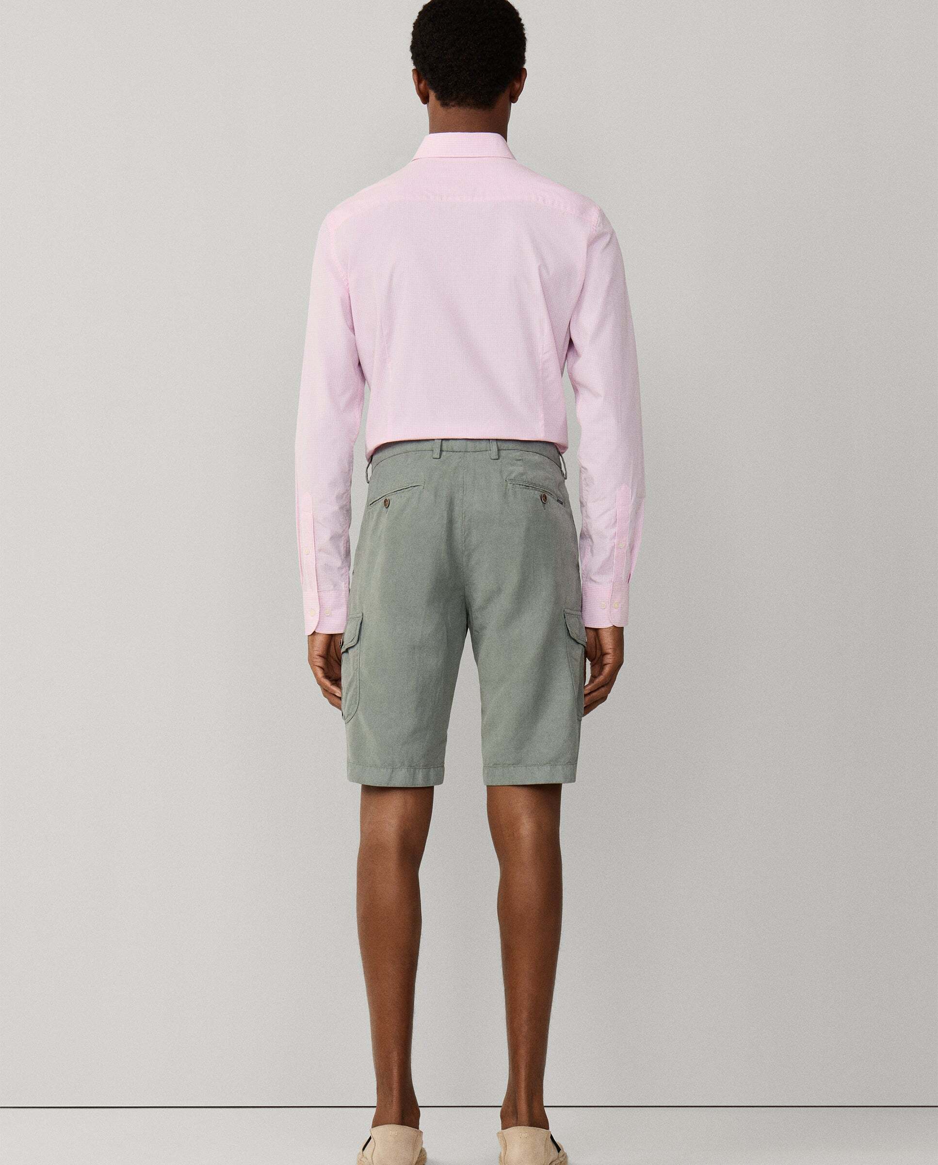 Bermuda de hombre cargo sanderson fit clásico - Hackett - Verde grisáceo Verde grisáceo-3