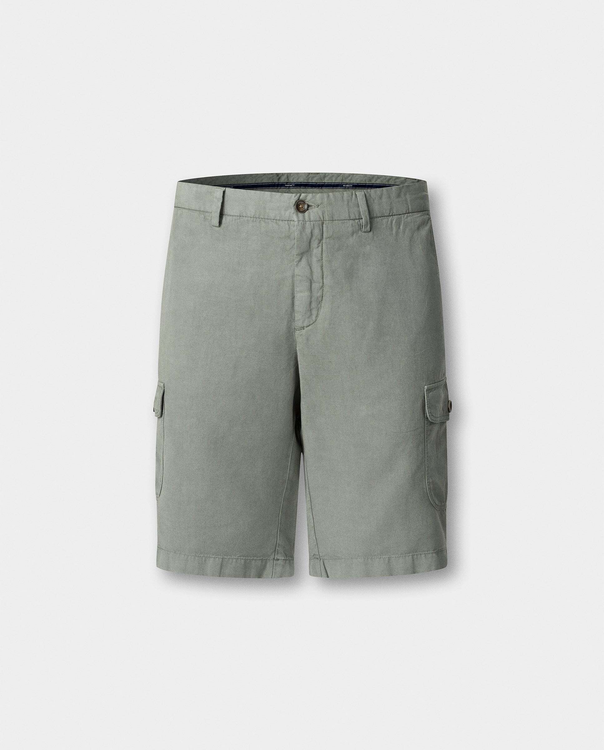 Bermuda de hombre cargo sanderson fit clásico - Hackett - Verde grisáceo Verde grisáceo-9