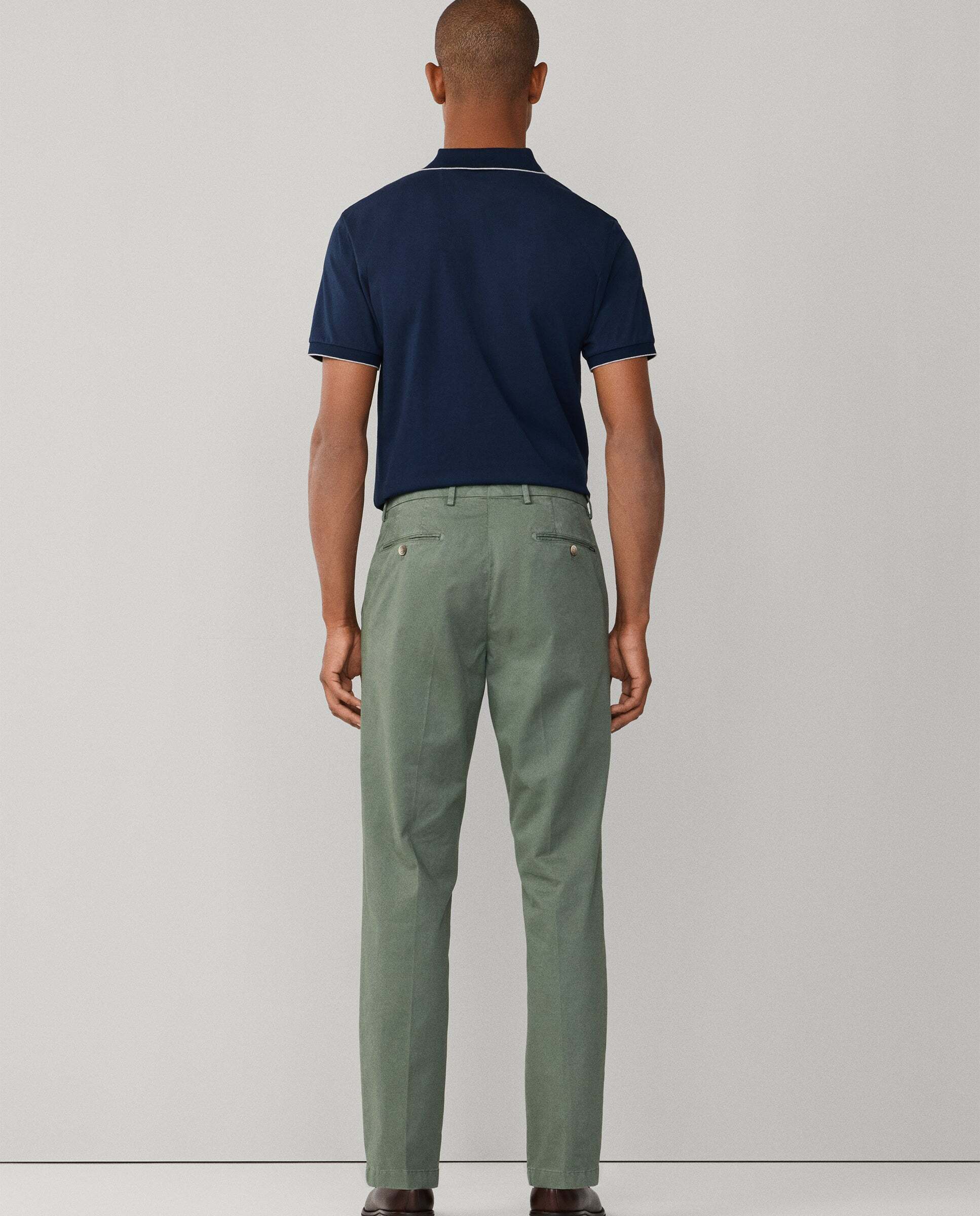 Chino sanderson algodón elástico fit tailored - Hackett - Verde grisáceo Verde grisáceo-3
