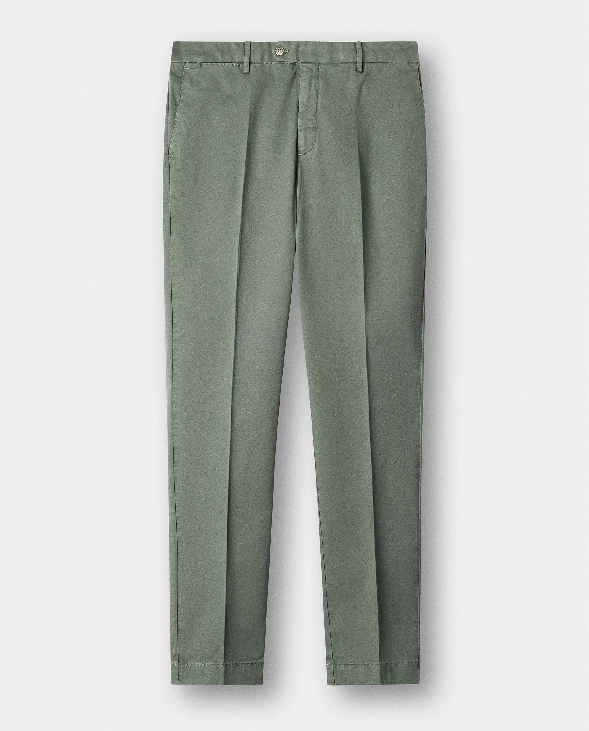Chino sanderson algodón elástico fit tailored - Hackett - Verde grisáceo Verde grisáceo-9