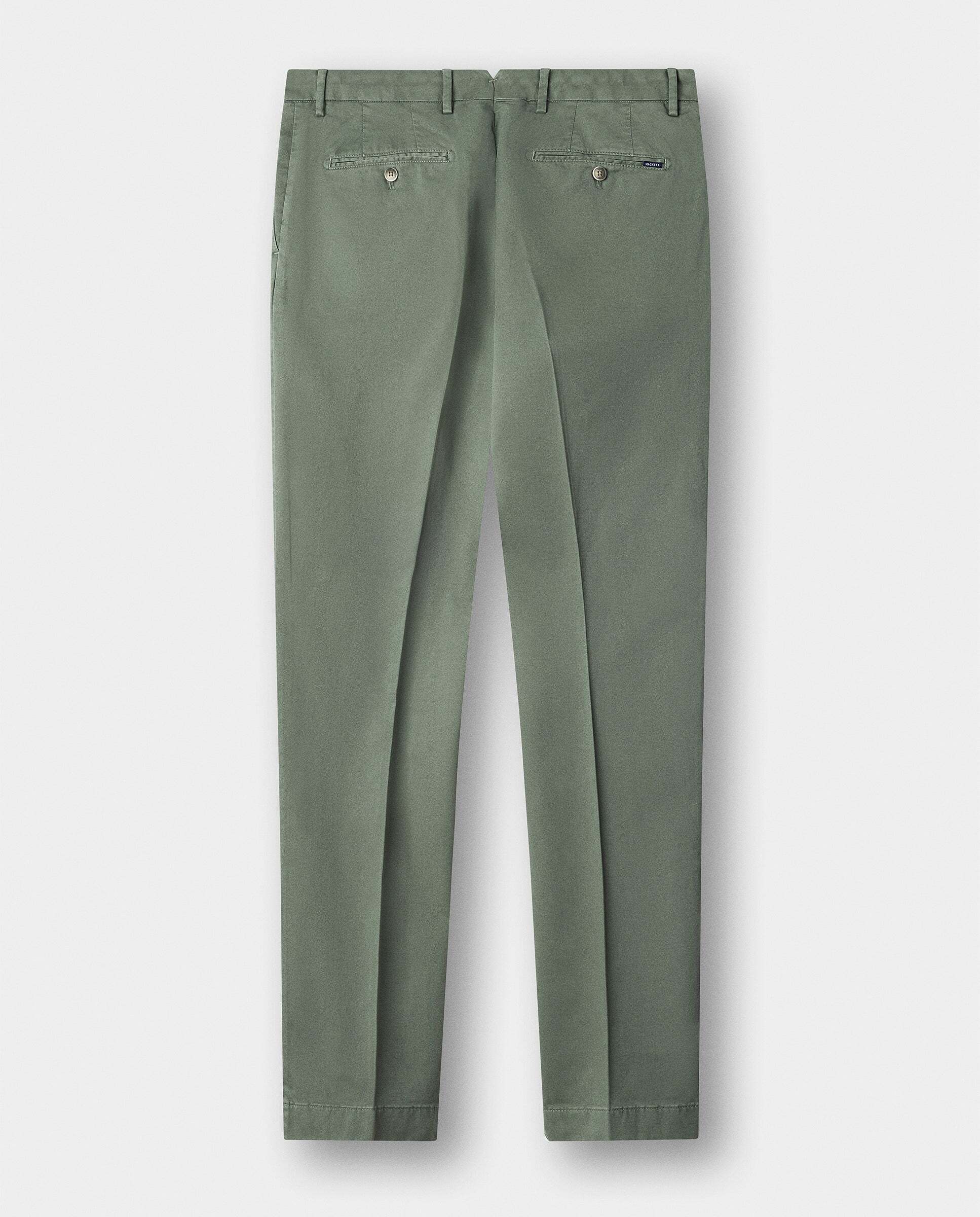 Chino sanderson algodón elástico fit tailored - Hackett - Verde grisáceo Verde grisáceo-8
