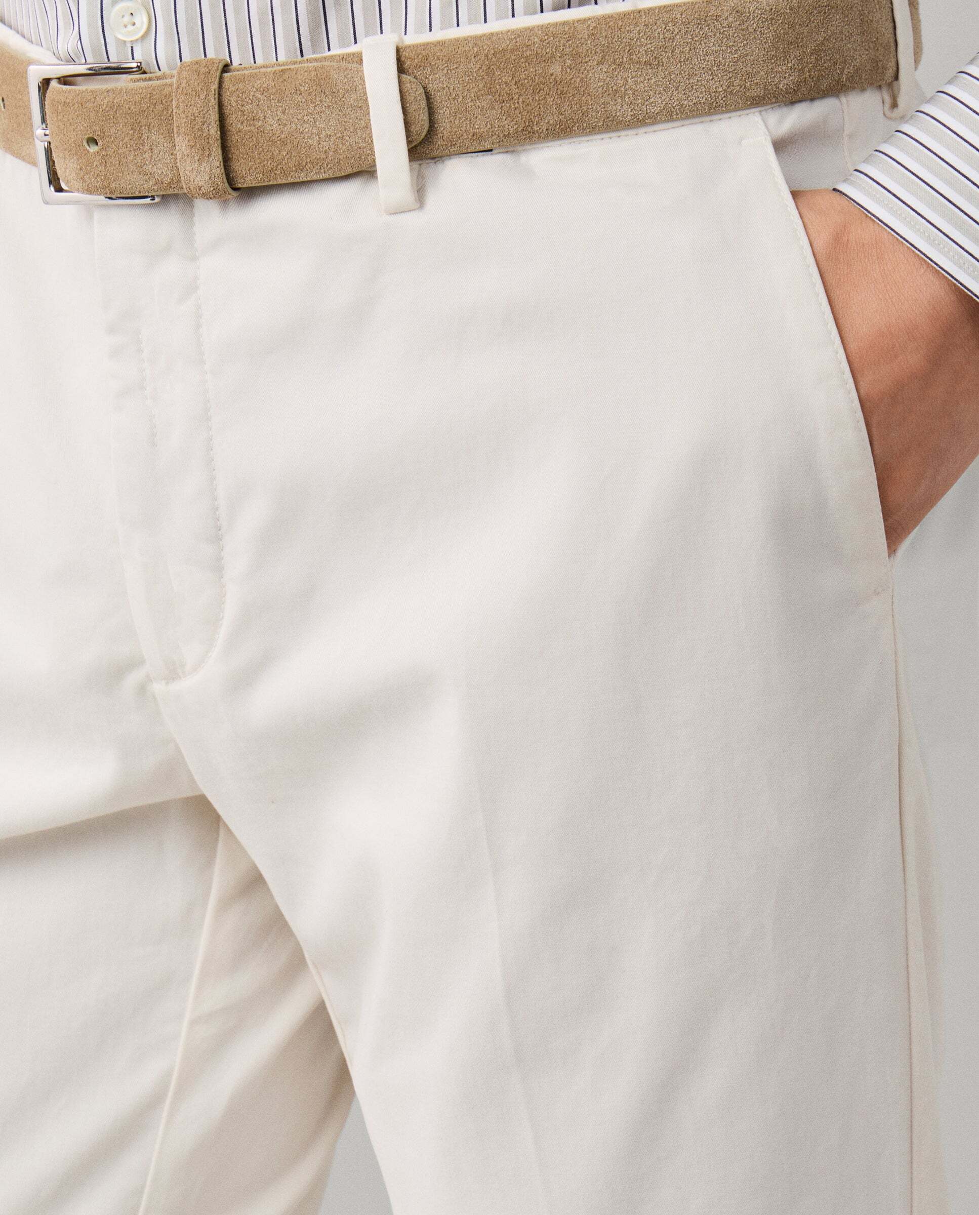 Chino kensington algodón elástico fit slim - Hackett - Natural Natural-4