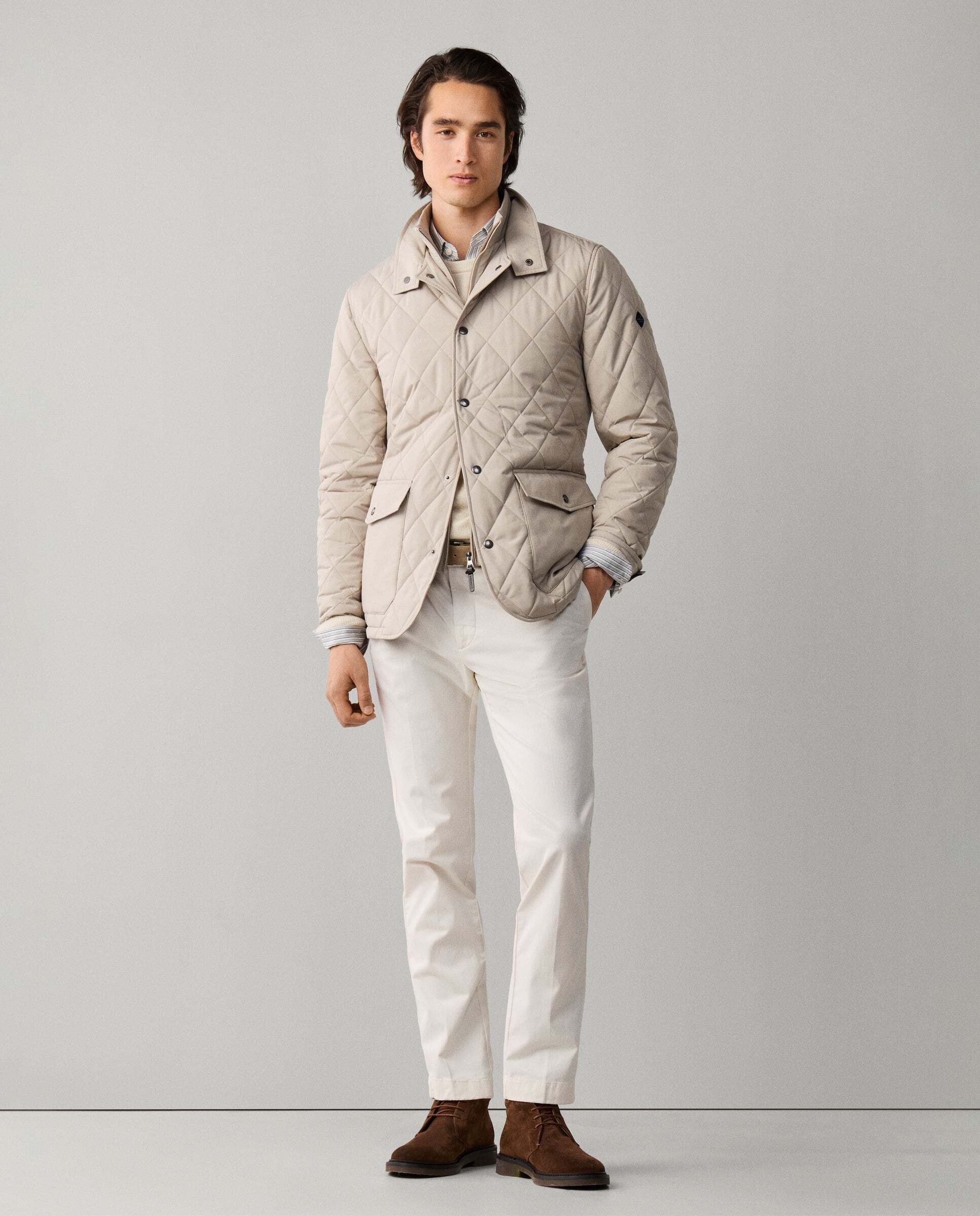Chino kensington algodón elástico fit slim - Hackett - Natural Natural-6