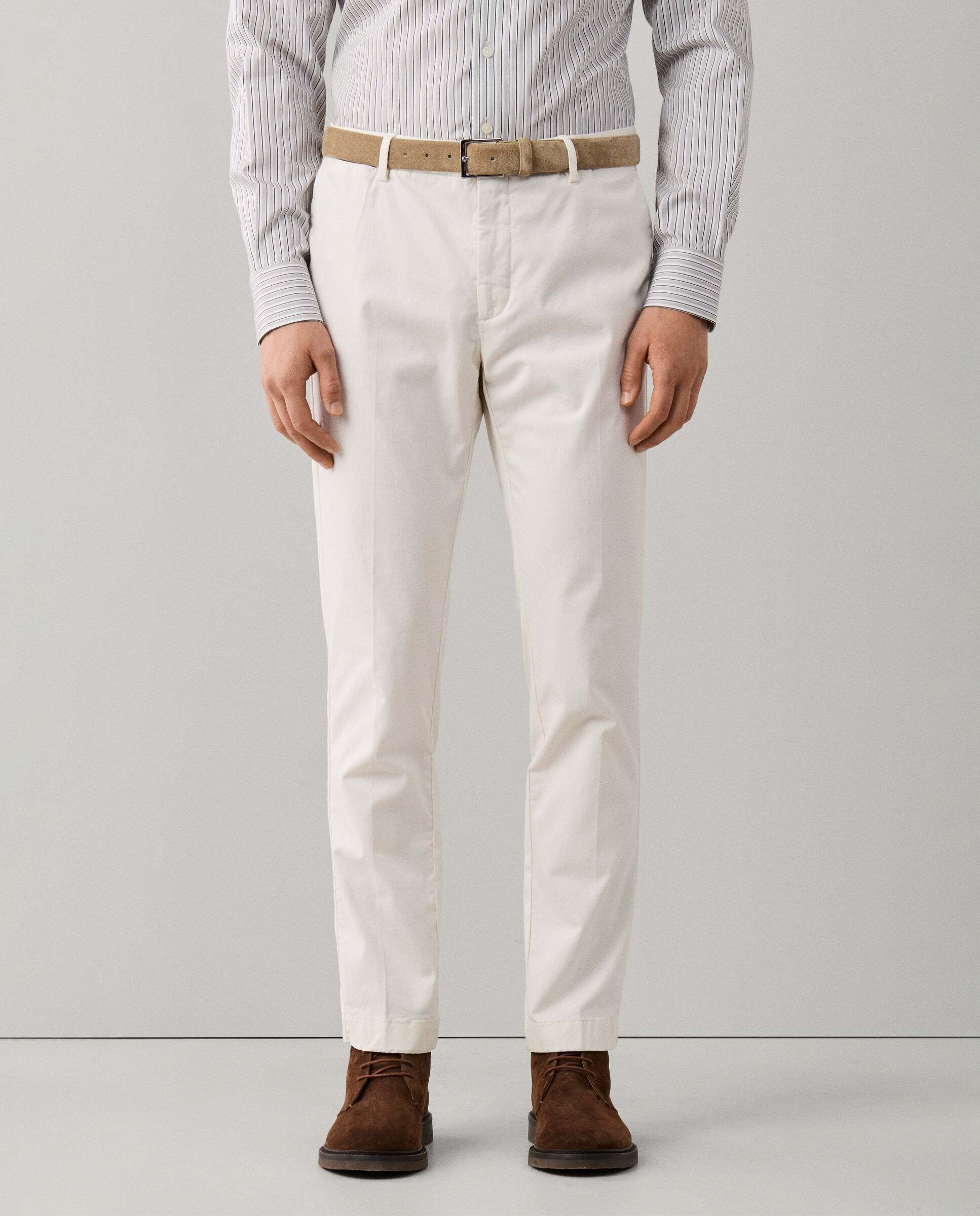 Chino kensington algodón elástico fit slim - Hackett - Beige Crema-1