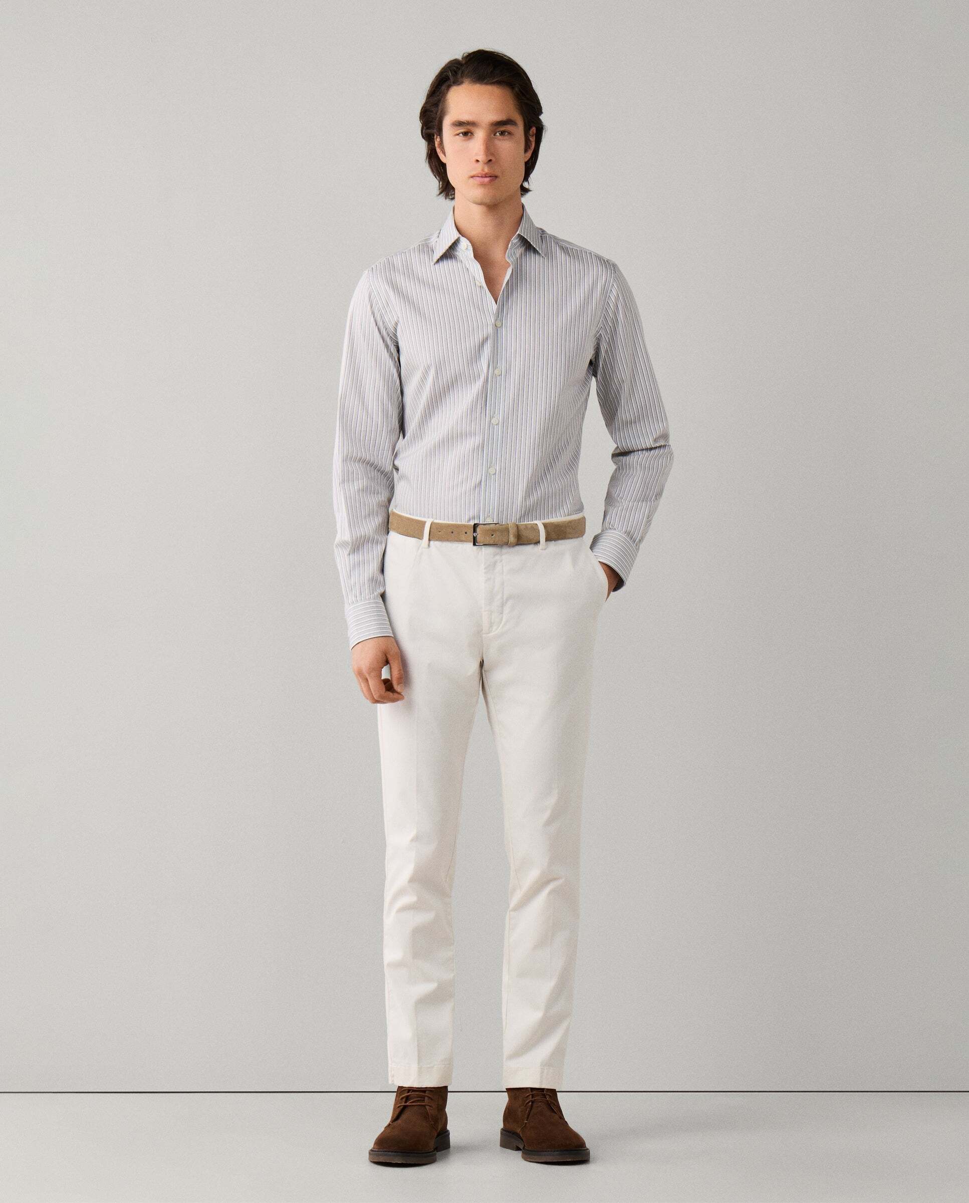Chino kensington algodón elástico fit slim - Hackett - Beige Crema-2