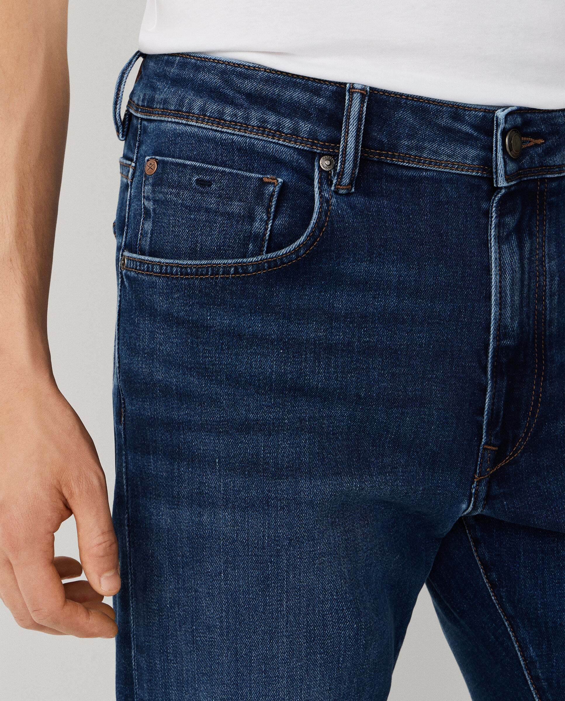 Imagen 4 de Vaqueros elásticos lavado vintage fit slim - Hackett - Azul Azul