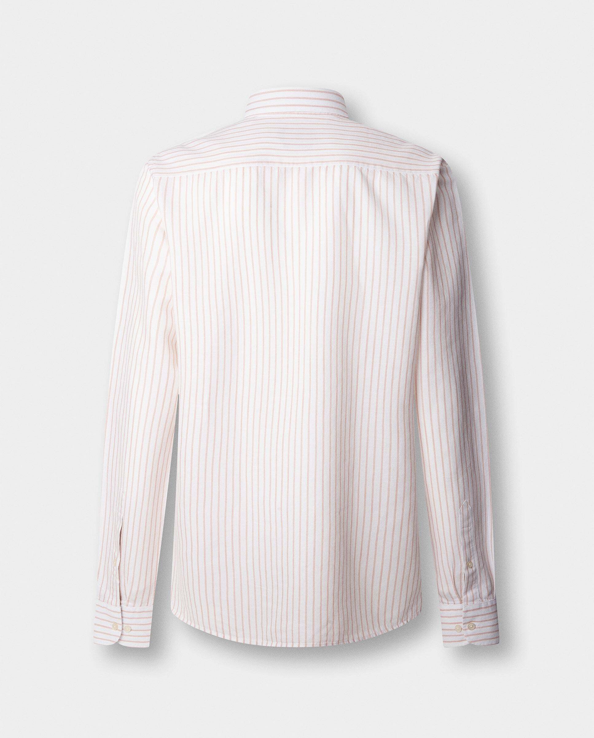 Camisa de hombre lino rayas fit tailored - Hackett - Melocotón Melocotón-10