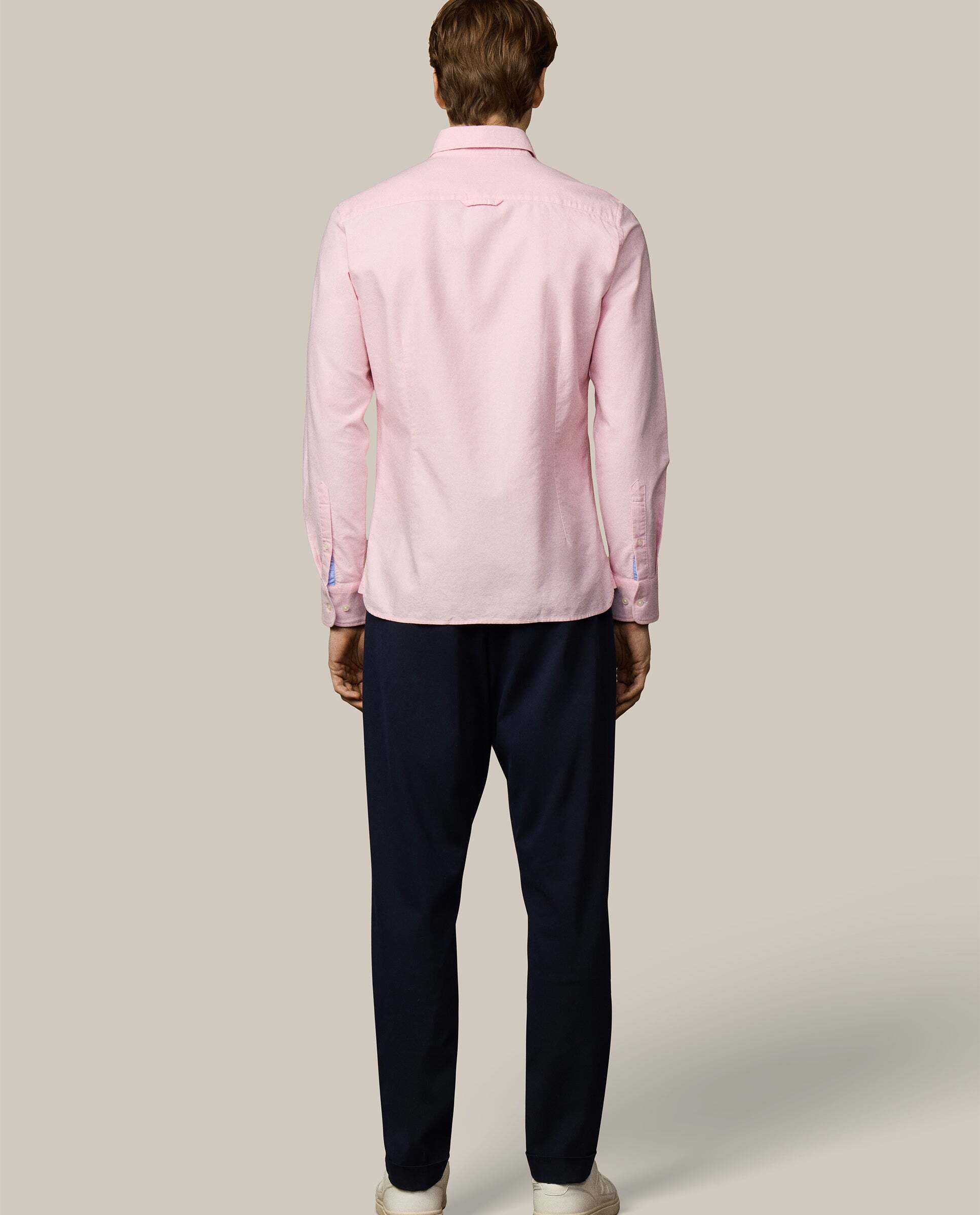 Camisa oxford de hombre con logo fit clásico - Hackett - Rosa pastel Rosa pastel-3