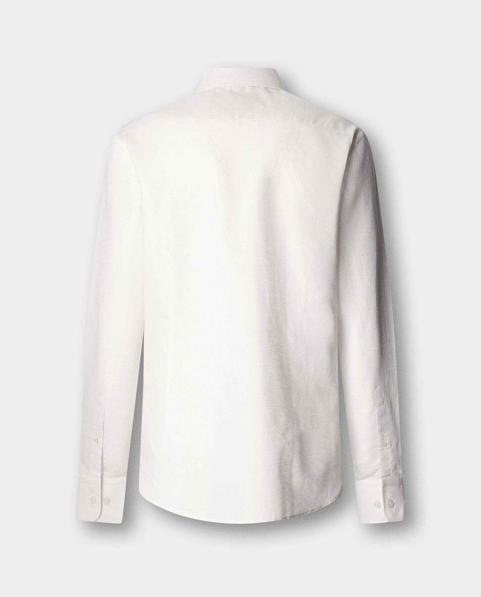 Camisa de hombre de lino y algodón fit tailored - Hackett - Crema Crema-8