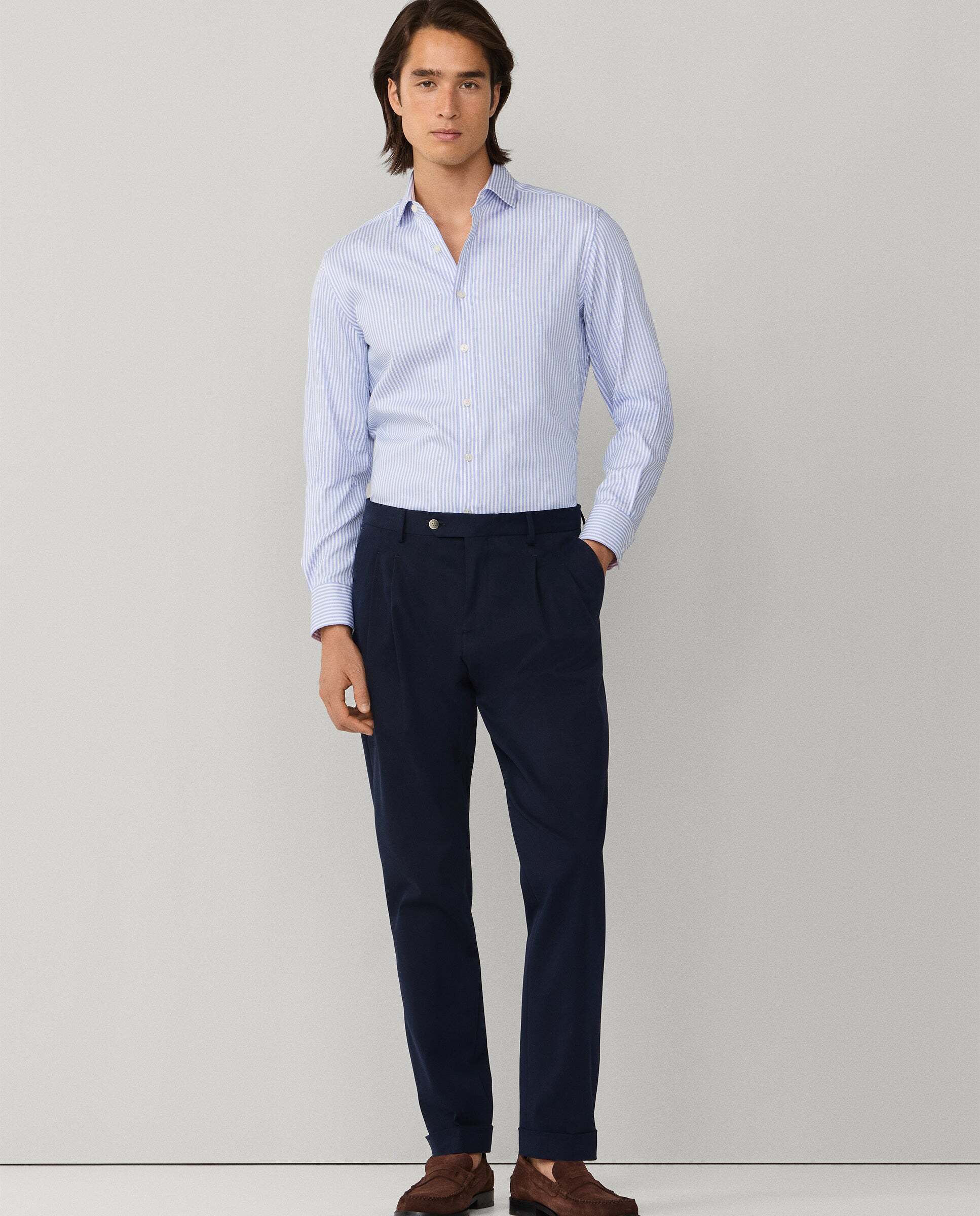 Hackett - Chino de hombre con doble pliegue fit regular.