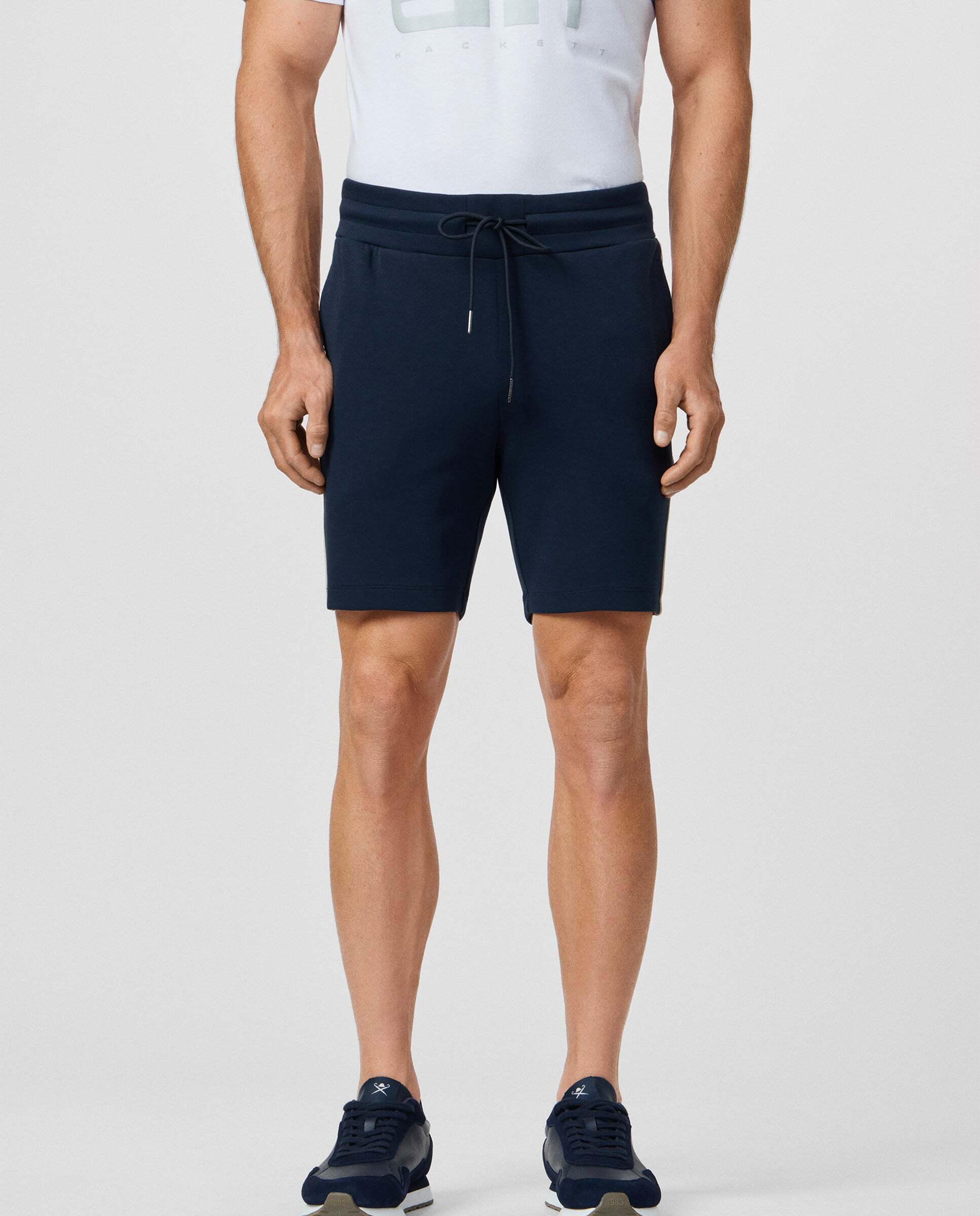 Bermudas de hombre de felpa con logo - Hackett - Azul marino Azul marino-1