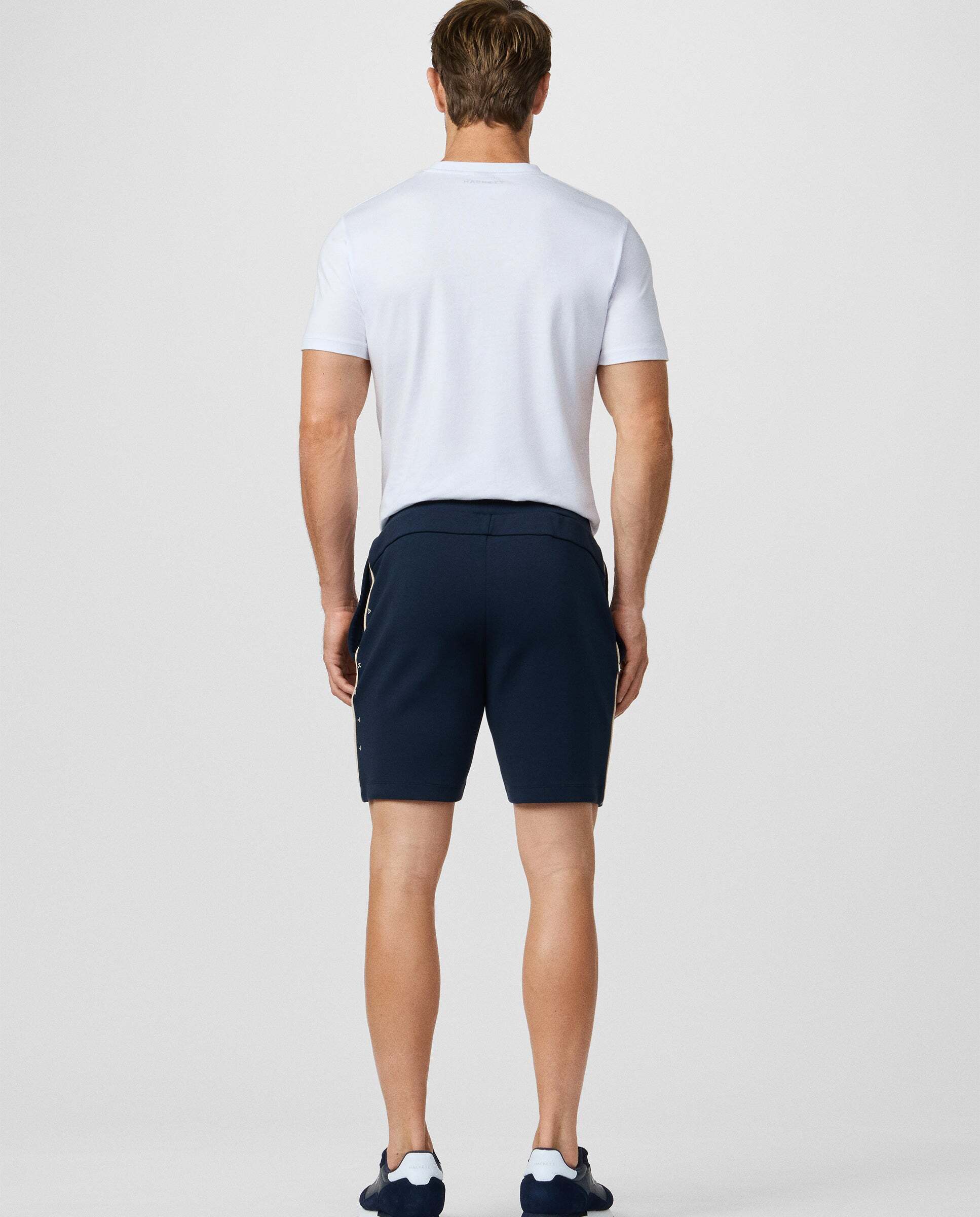 Bermudas de hombre de felpa con logo - Hackett - Azul marino Azul marino-3