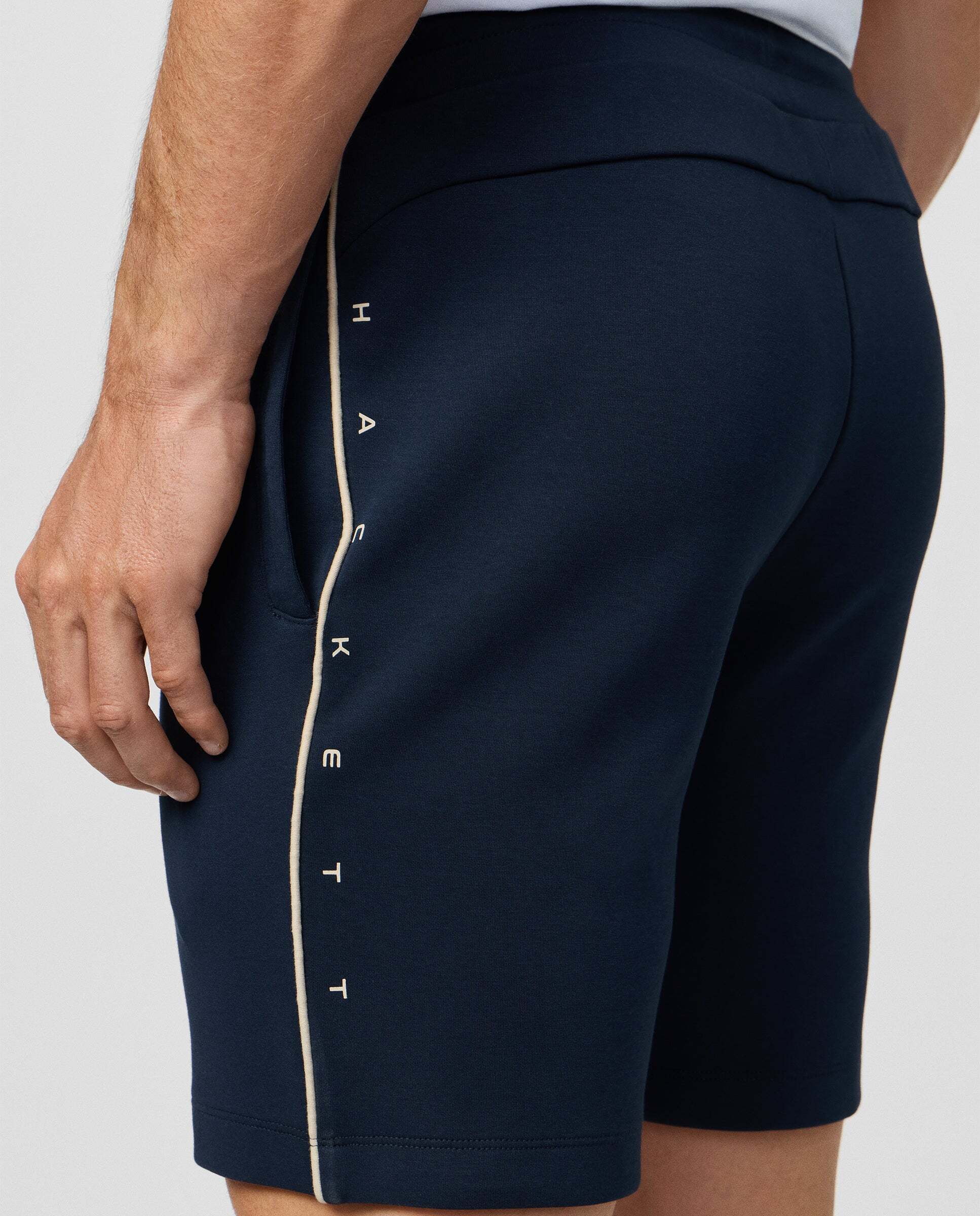 Bermudas de hombre de felpa con logo - Hackett - Azul marino Azul marino-5