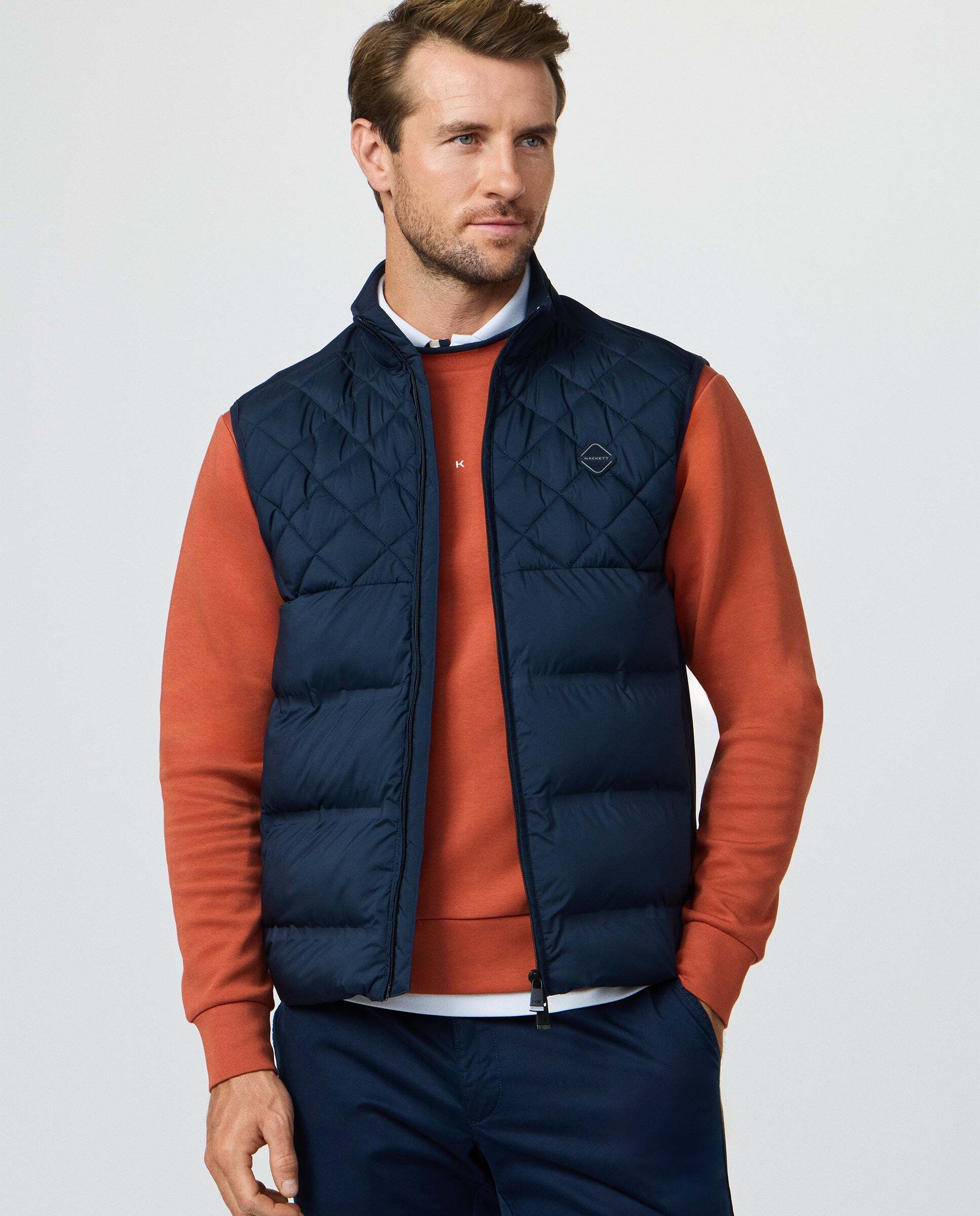Chaleco de hombre ligero elástico - Hackett - Azul Azul-1