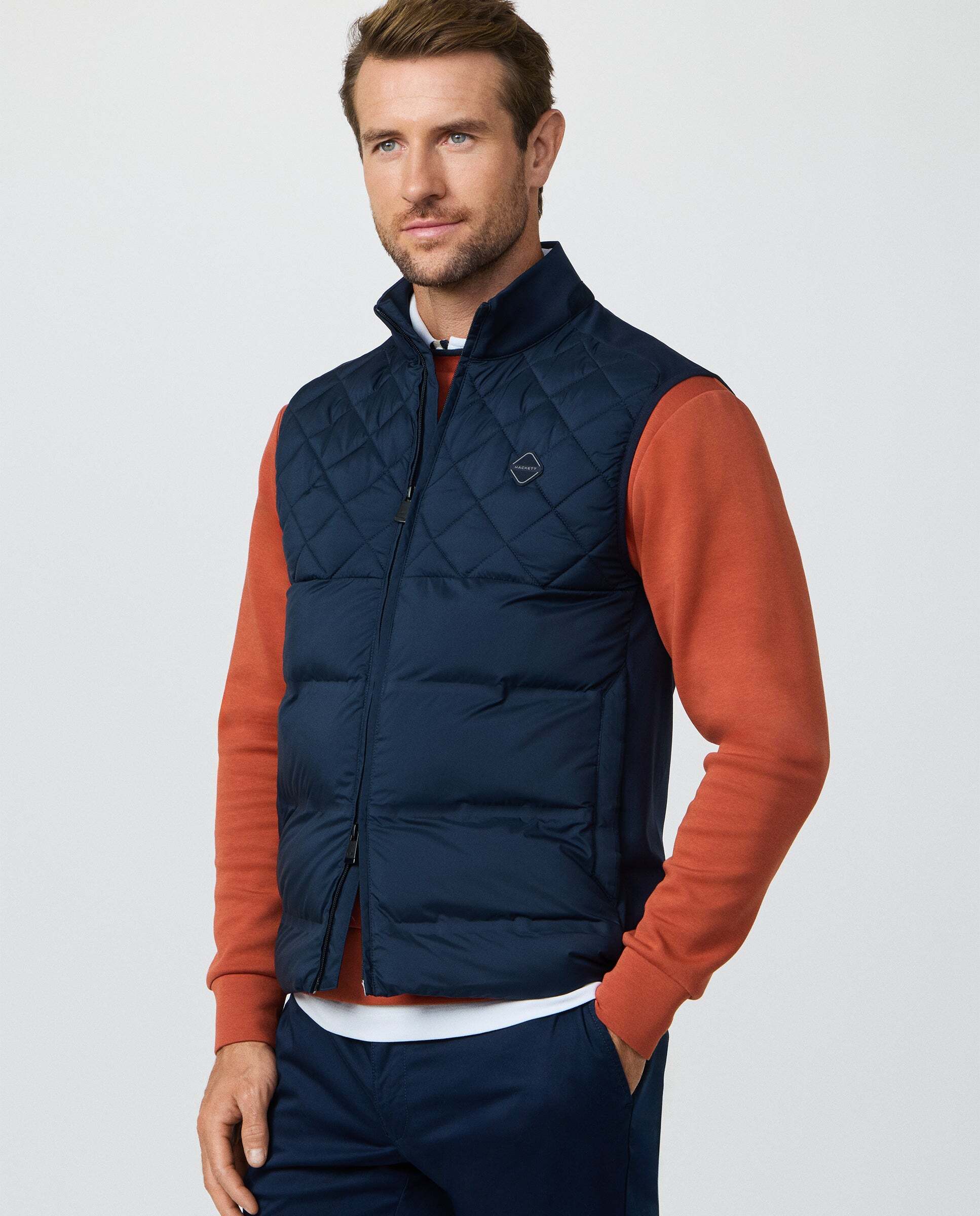 Chaleco de hombre ligero elástico - Hackett - Azul Azul-6