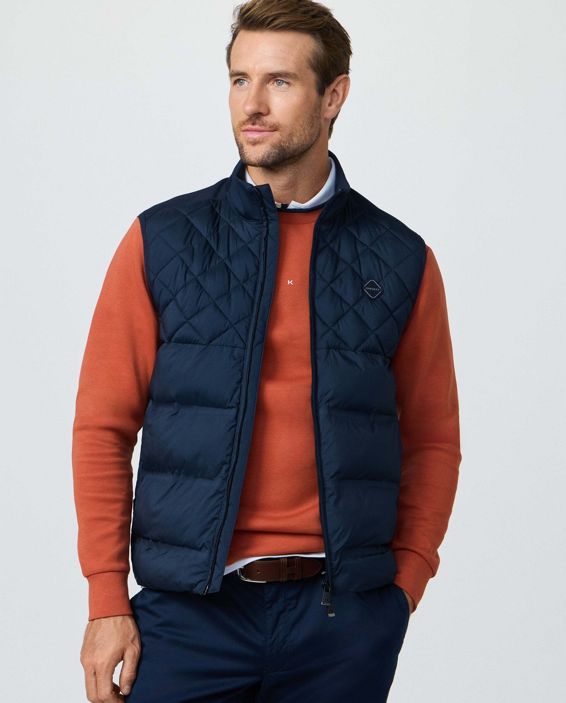 Chaleco de hombre ligero elástico - Hackett - Azul Azul-7