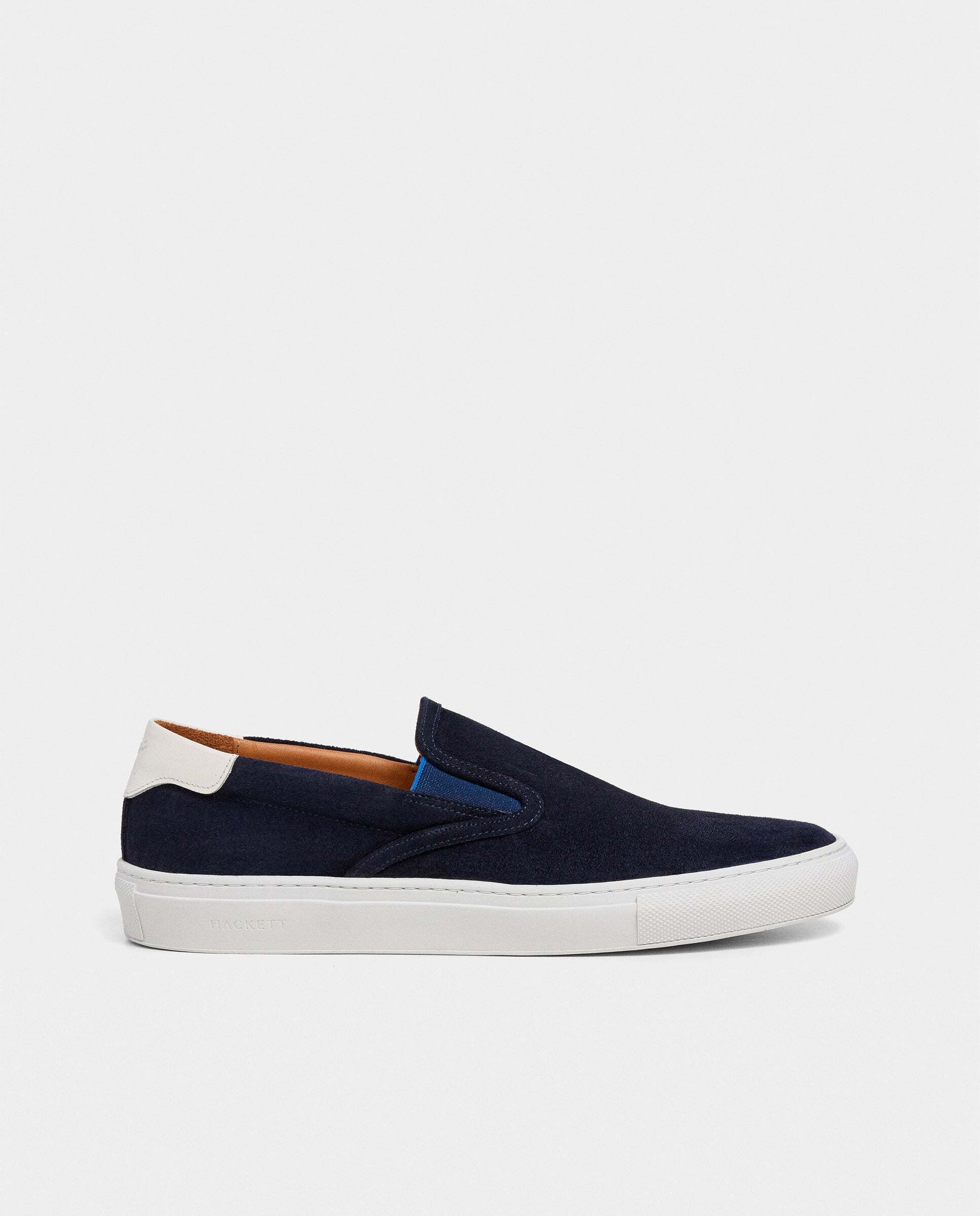Hackett - Zapatillas de hombre slip on idol de ante.