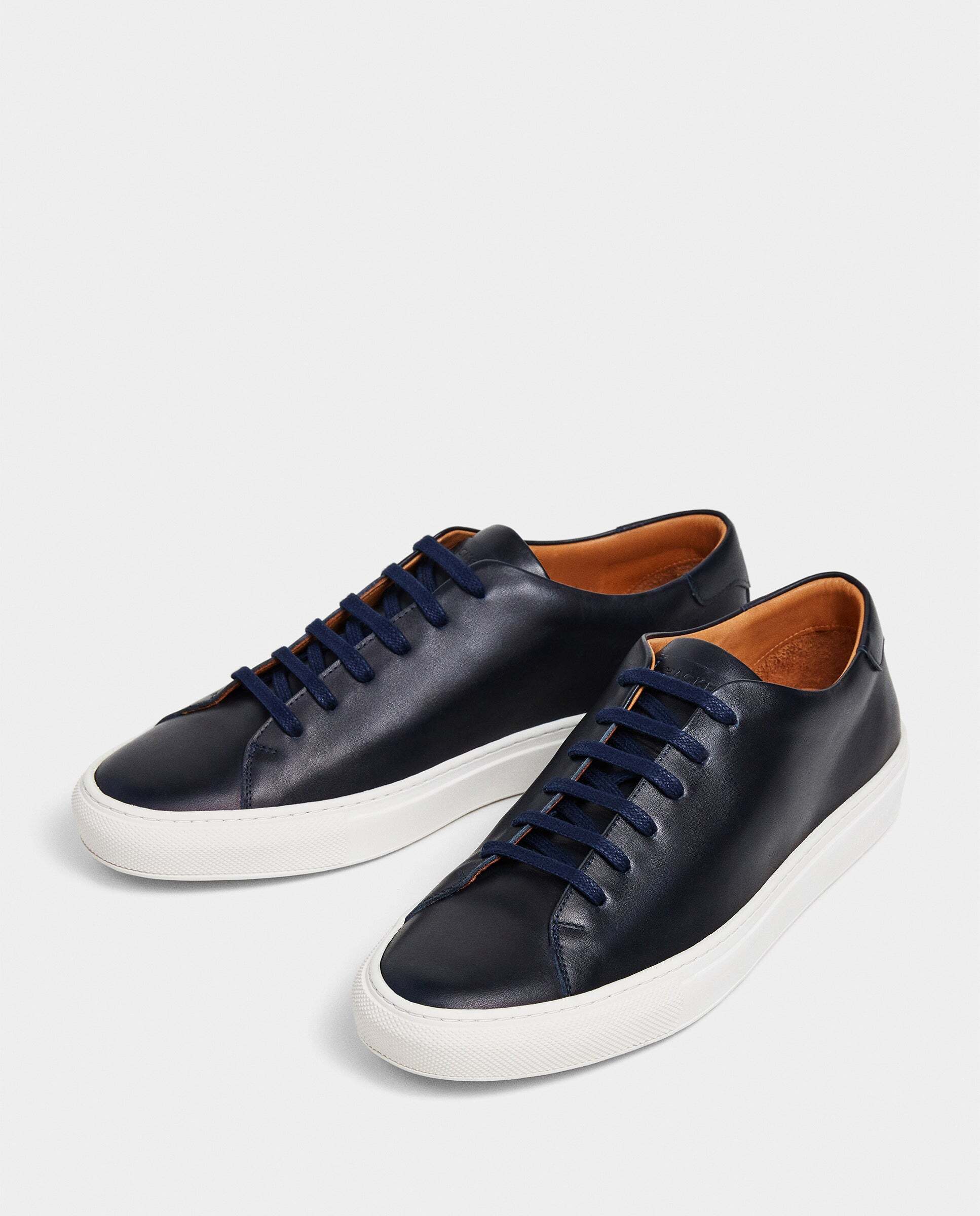 Zapatillas urbanas de piel idol derby - Hackett - Azul marino Azul marino-2