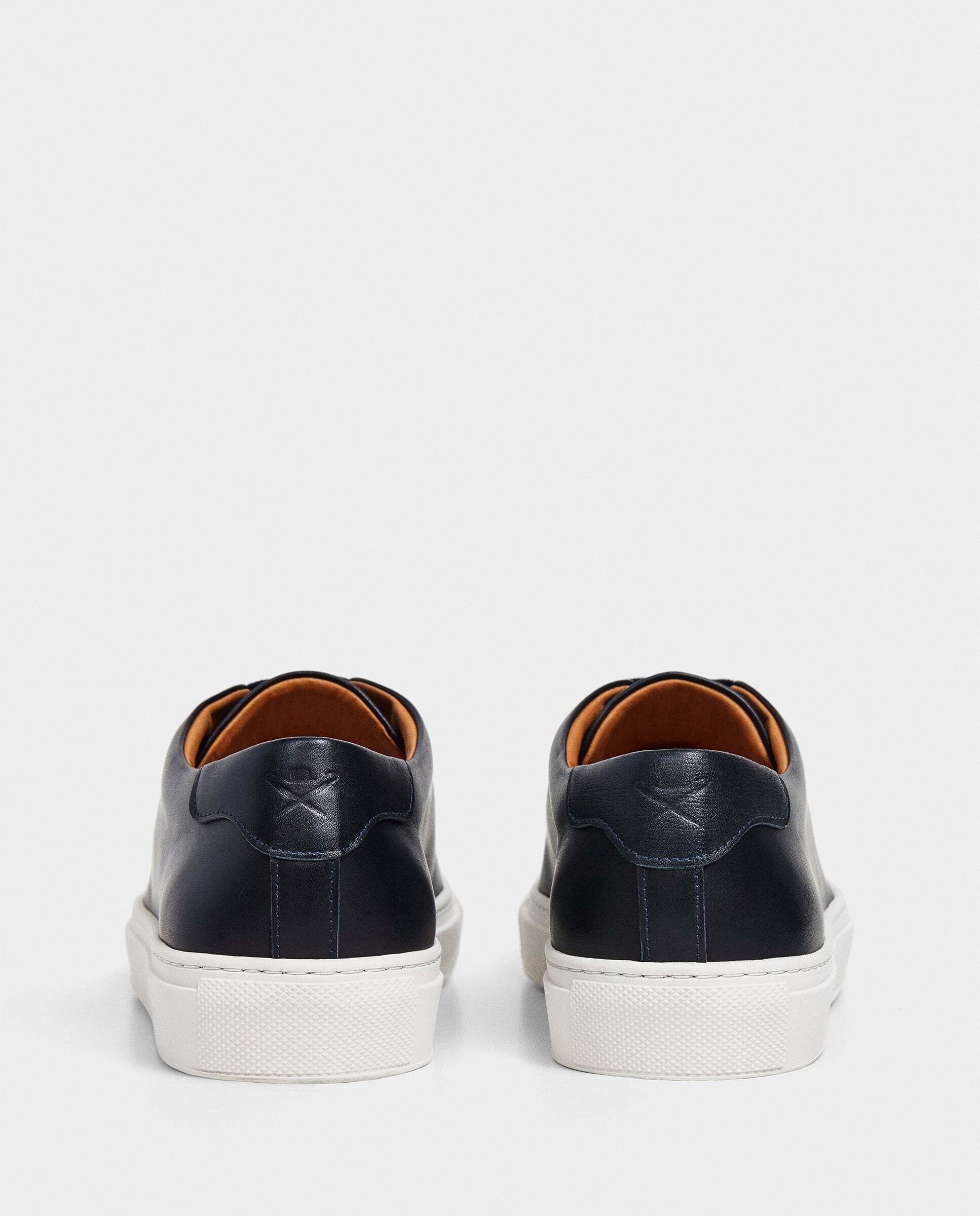 Zapatillas urbanas de piel idol derby - Hackett - Azul marino Azul marino-4
