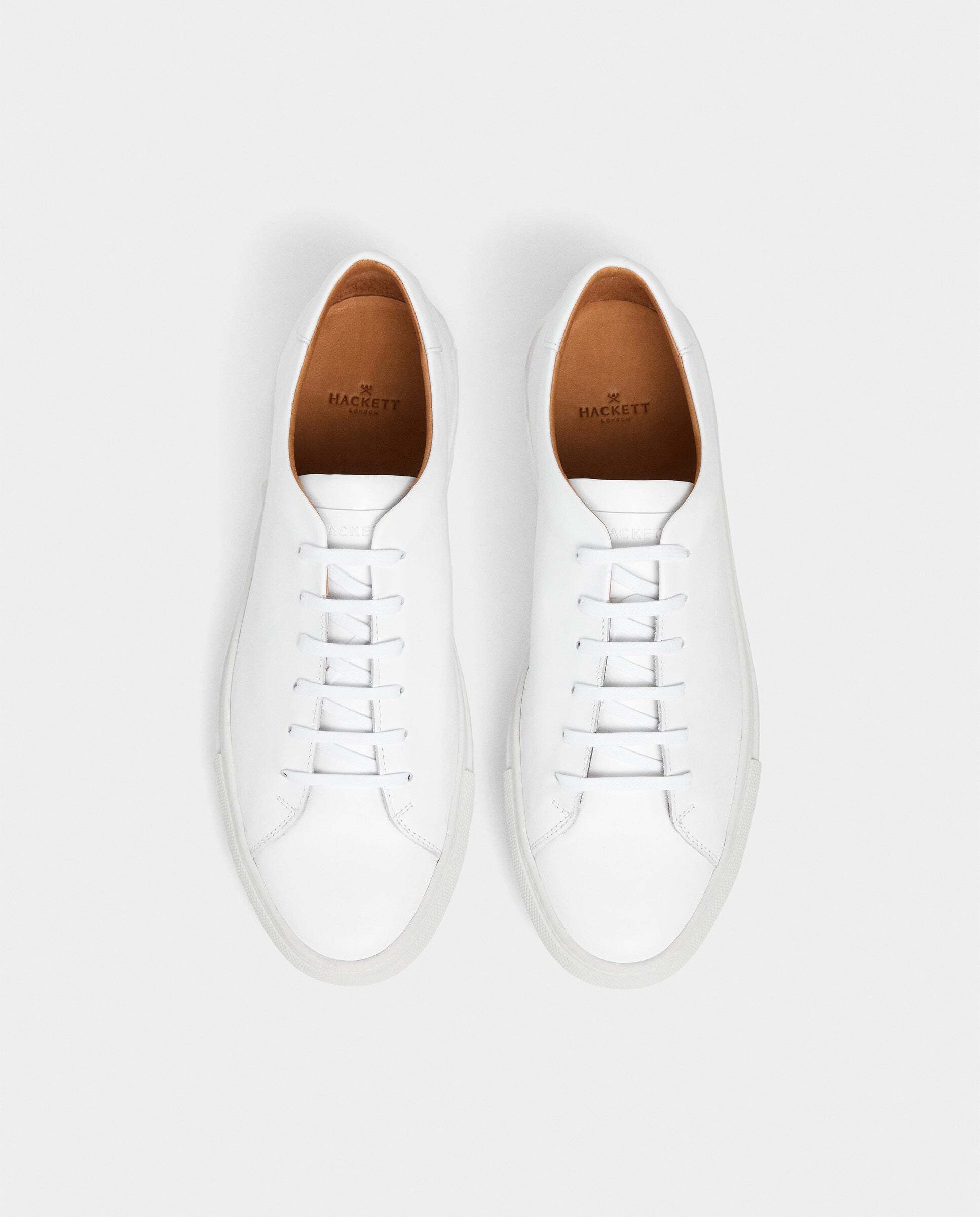 Zapatillas urbanas de piel idol derby - Hackett - Blanco Blanco-3