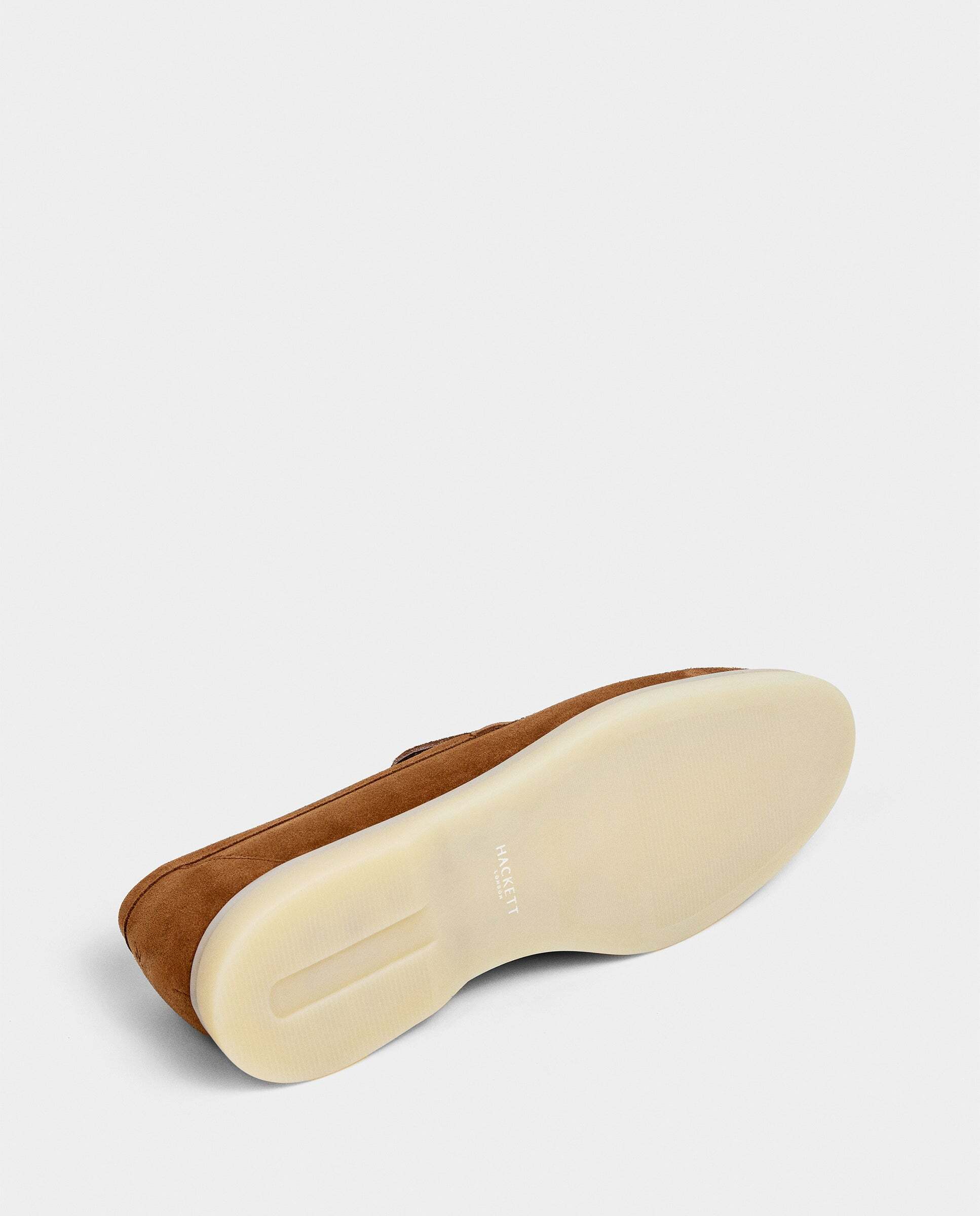 Mocasines de ante de hombre con suela de goma - Hackett - Nuez Nuez-6