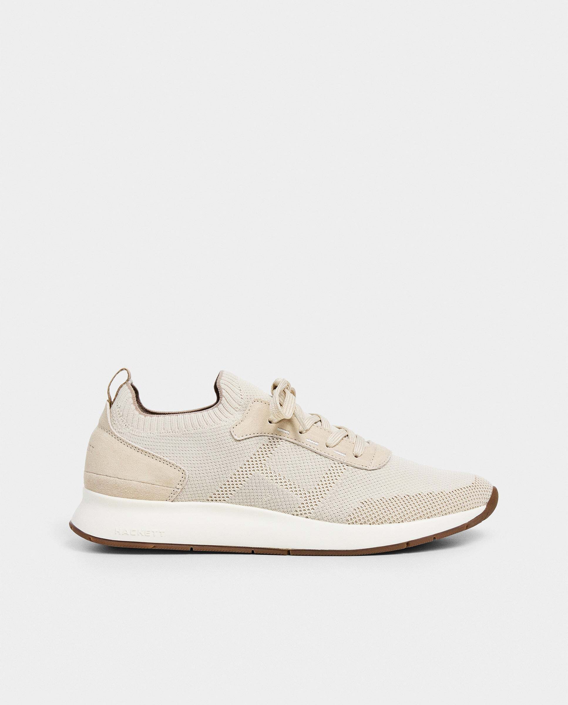 Imagen 0 de Zapatillas de hombre tipo calcetín h-runner Blanco roto