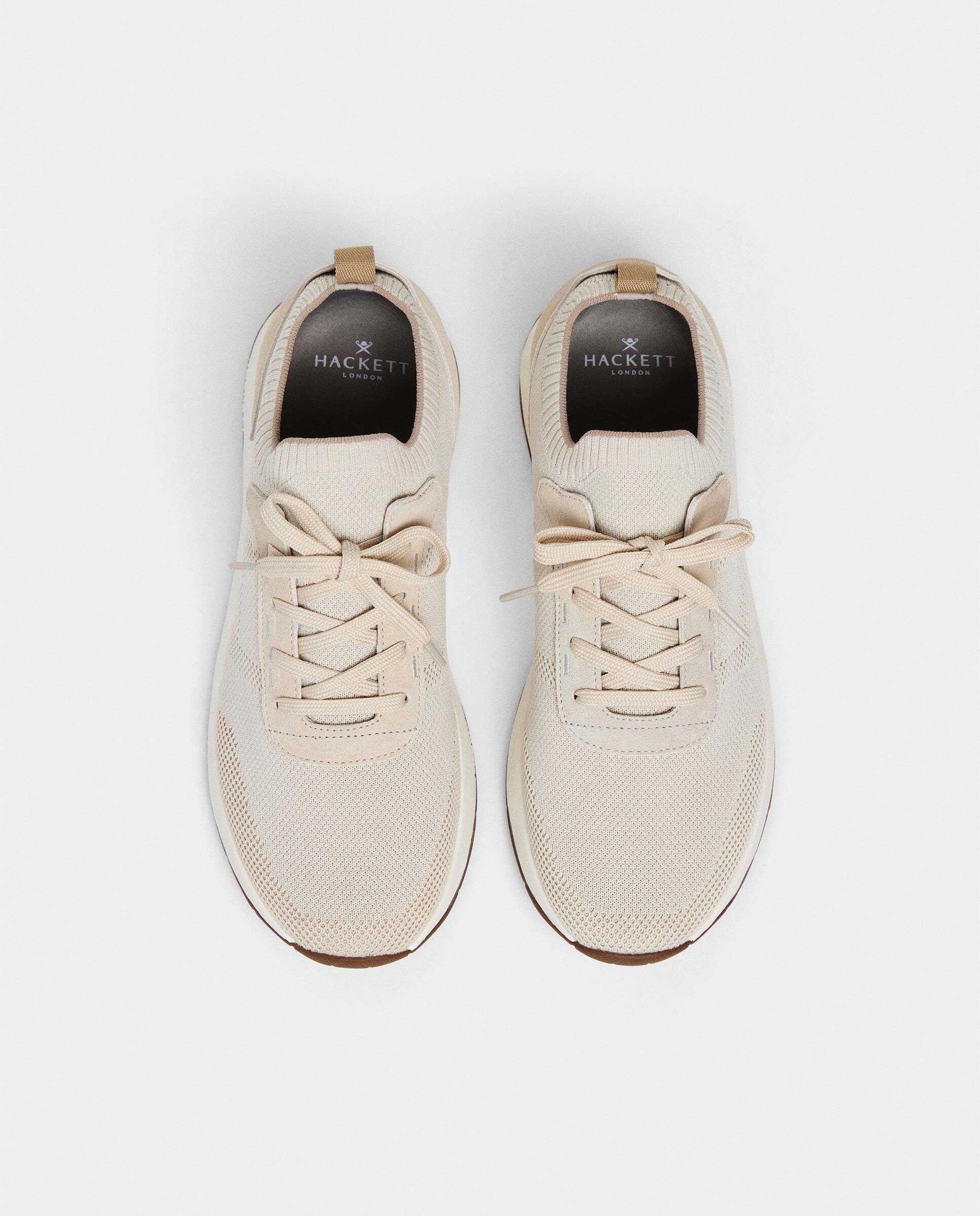 Zapatillas de hombre tipo calcetín h-runner - Hackett - Blanco roto Blanco roto-3