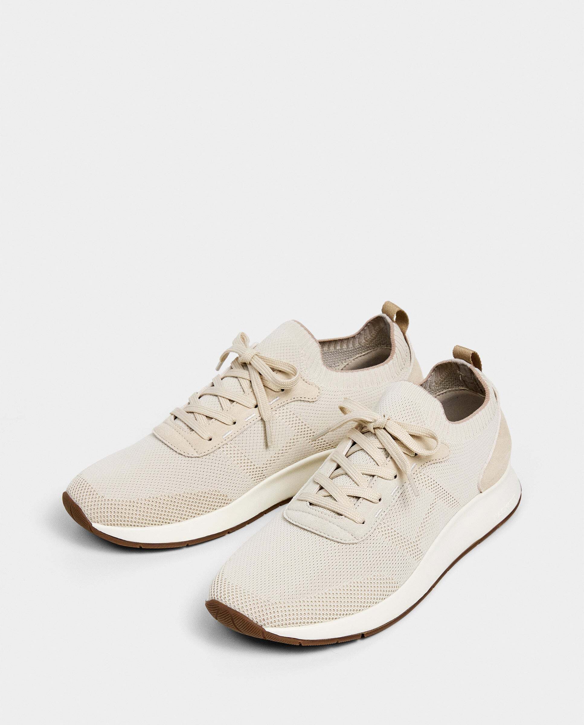 Zapatillas de hombre tipo calcetín h-runner - Hackett - Blanco roto Blanco roto-2