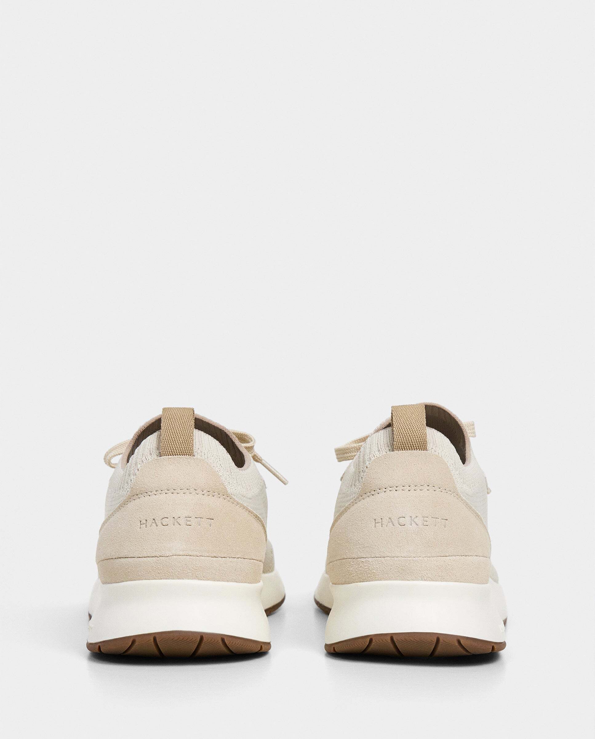 Zapatillas de hombre tipo calcetín h-runner - Hackett - Blanco roto Blanco roto-4