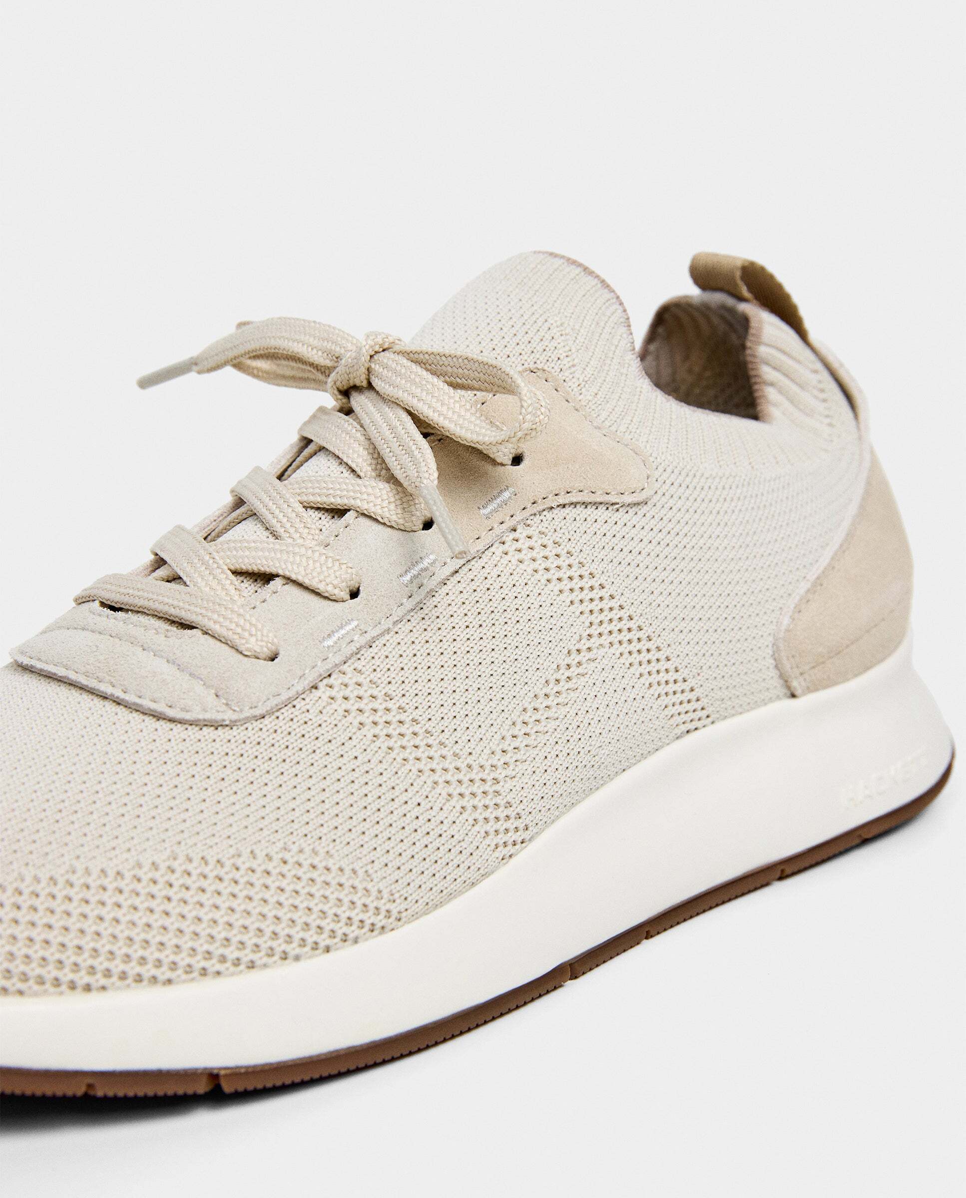 Zapatillas de hombre tipo calcetín h-runner - Hackett - Blanco roto Blanco roto-5