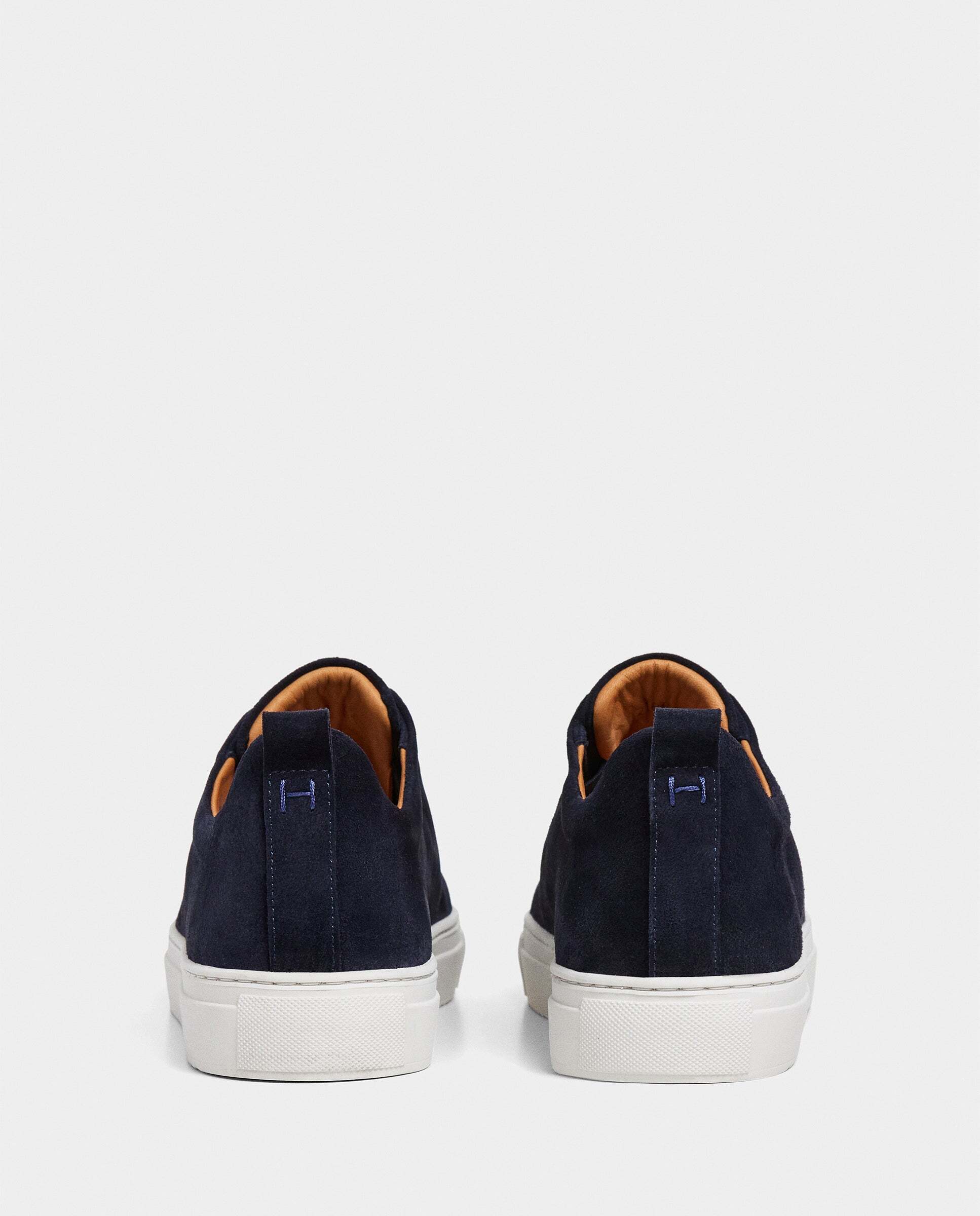 Zapatos slip on de ante vision - Hackett - Azul marino Azul marino-4