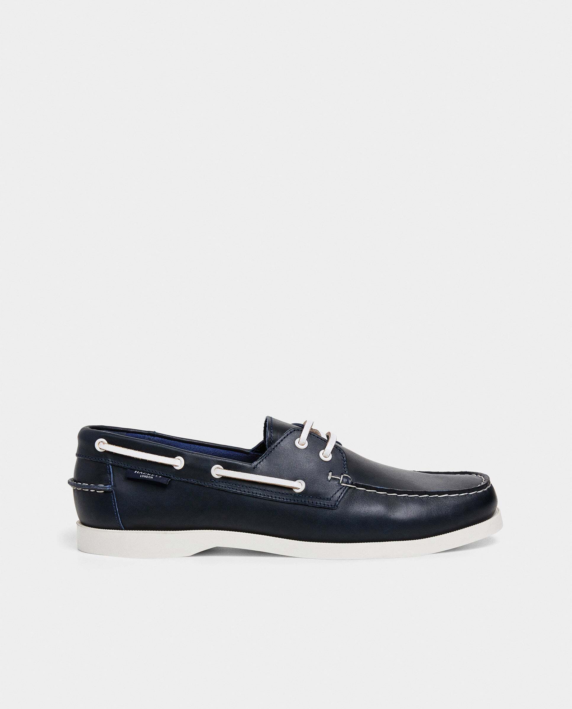 Hackett - Zapatos náuticos de hombre de piel deck one.