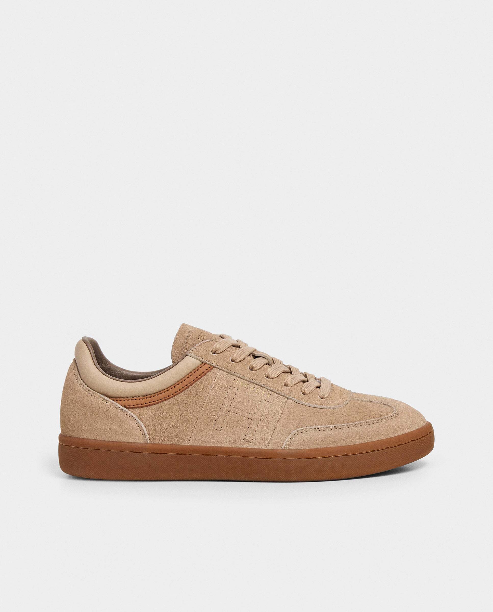 Hackett - Zapatillas de hombre retro de ante y piel beck ivy.