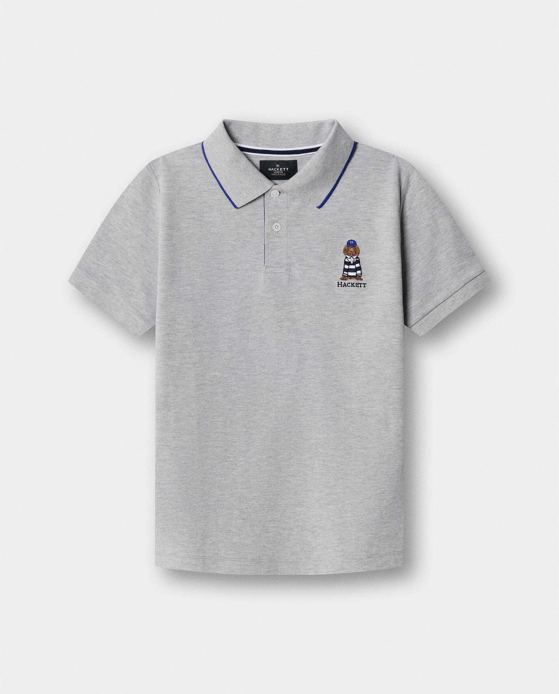 Imagen 1 de Polo Heritage Harry de niño - Hackett - Blanco Gris claro