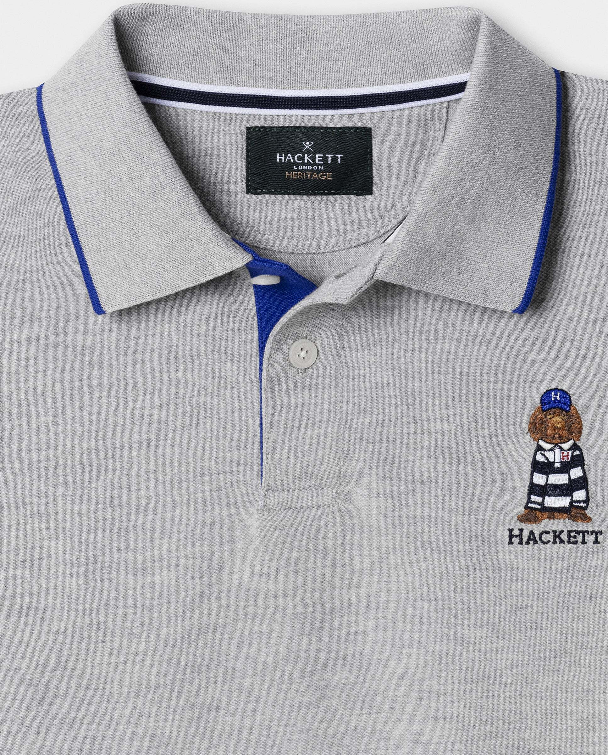 Imagen 2 de Polo Heritage Harry de niño - Hackett - Blanco Gris claro