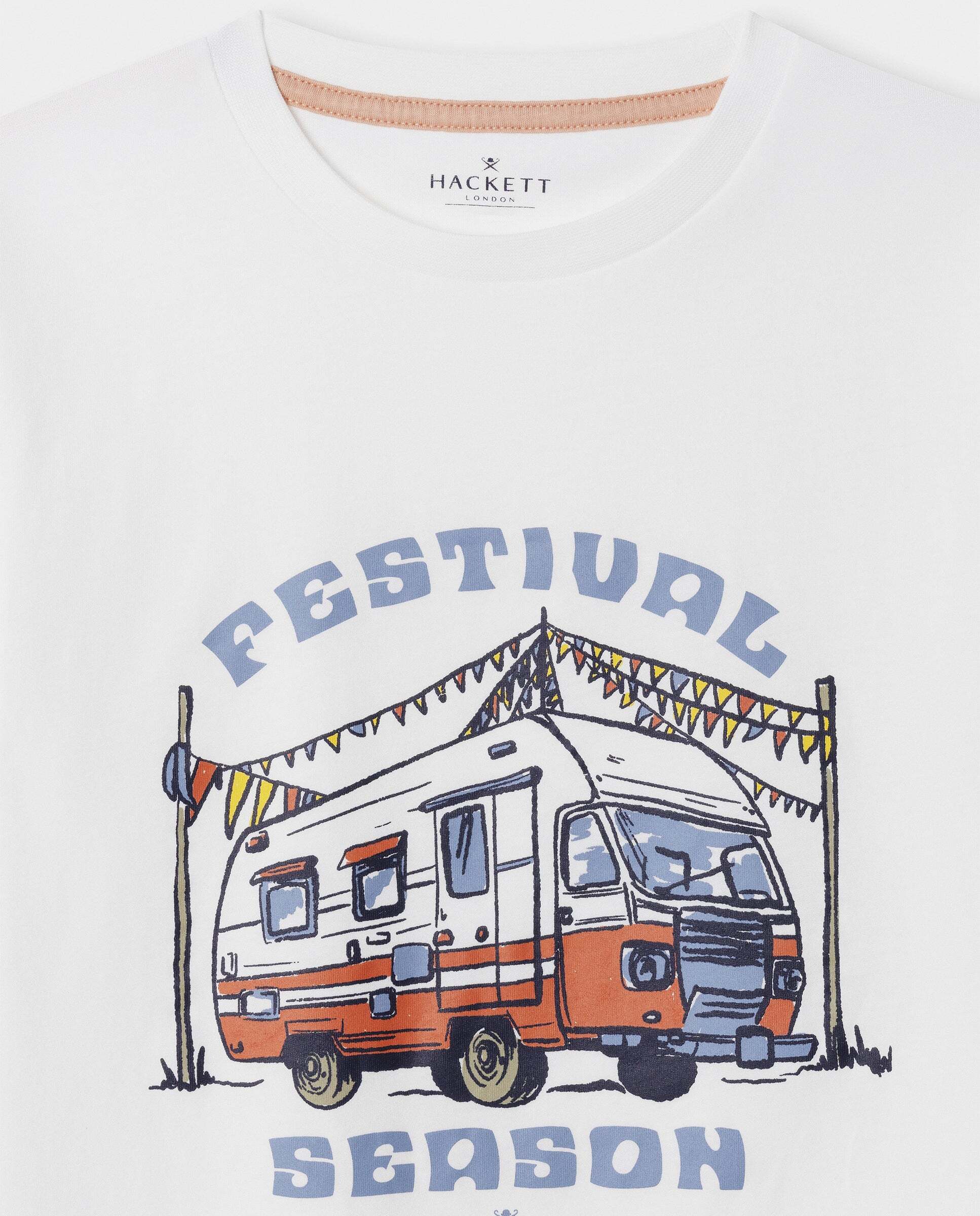Camiseta Festival Camper de niño - Hackett - Blanco Blanco-2