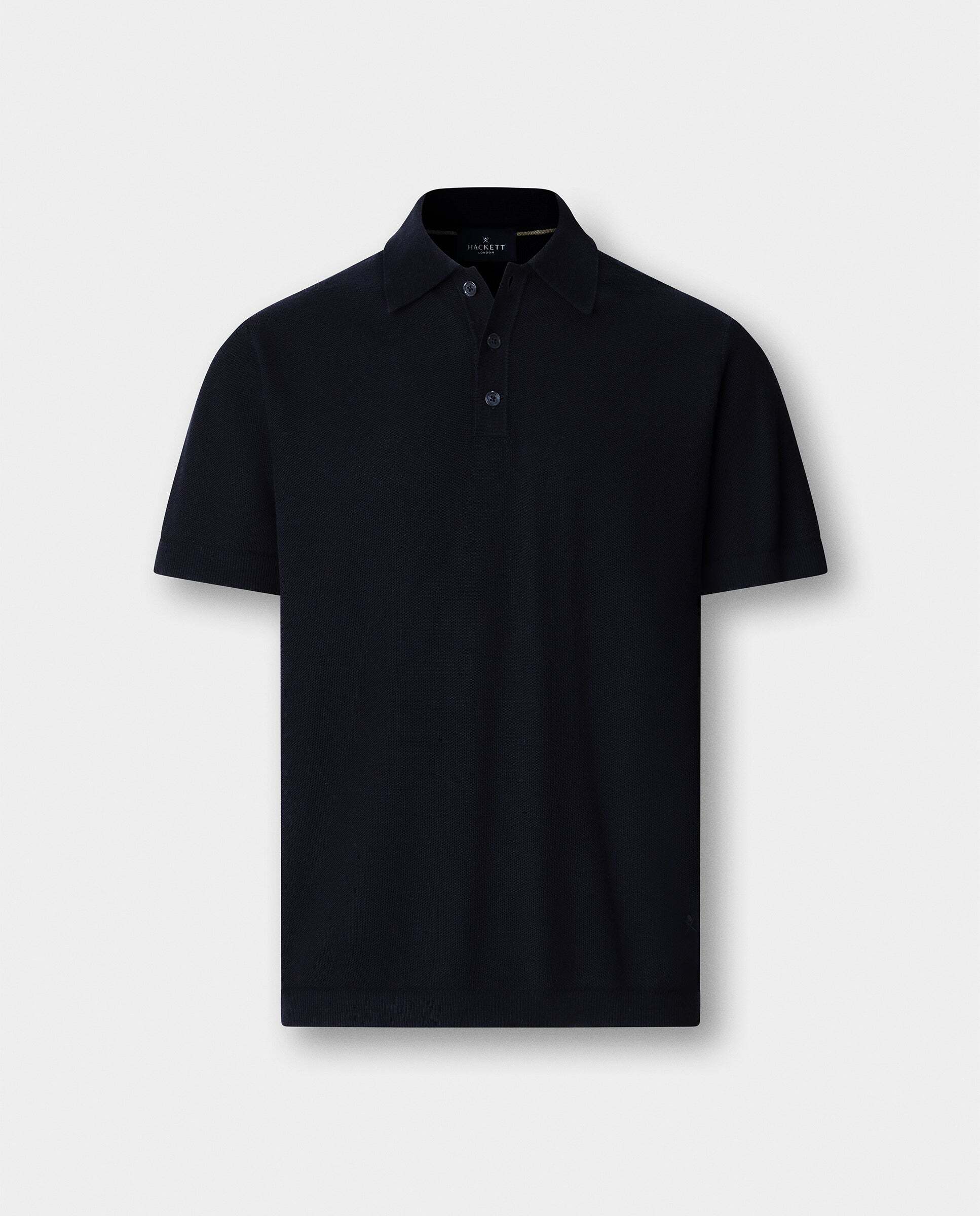 Polo de hombre de punto manga corta fit clásico - Hackett - Azul marino Azul marino-7