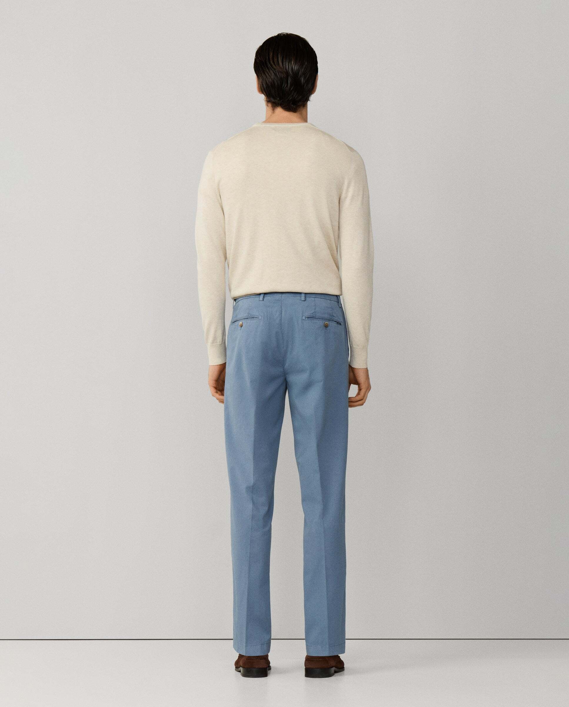 Chino sanderson algodón elástico fit tailored - Hackett - Azul grisáceo Azul grisáceo-3
