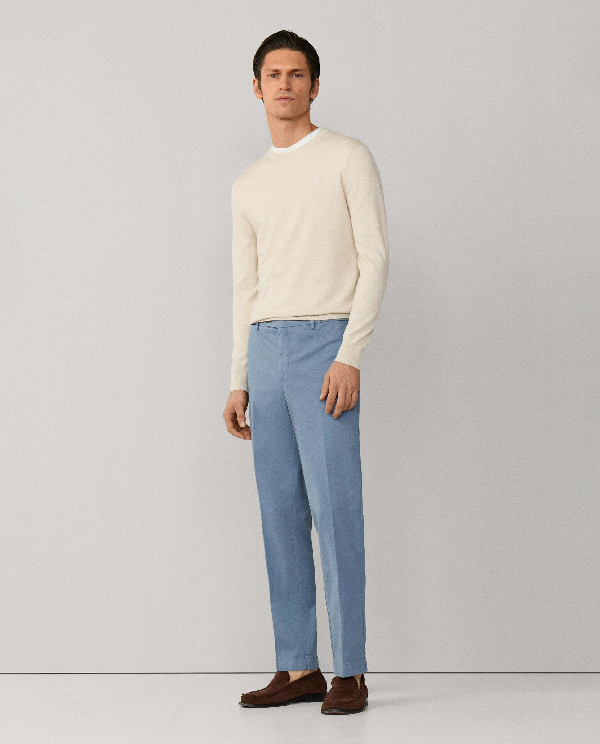 Chino sanderson algodón elástico fit tailored - Hackett - Azul grisáceo Azul grisáceo-6