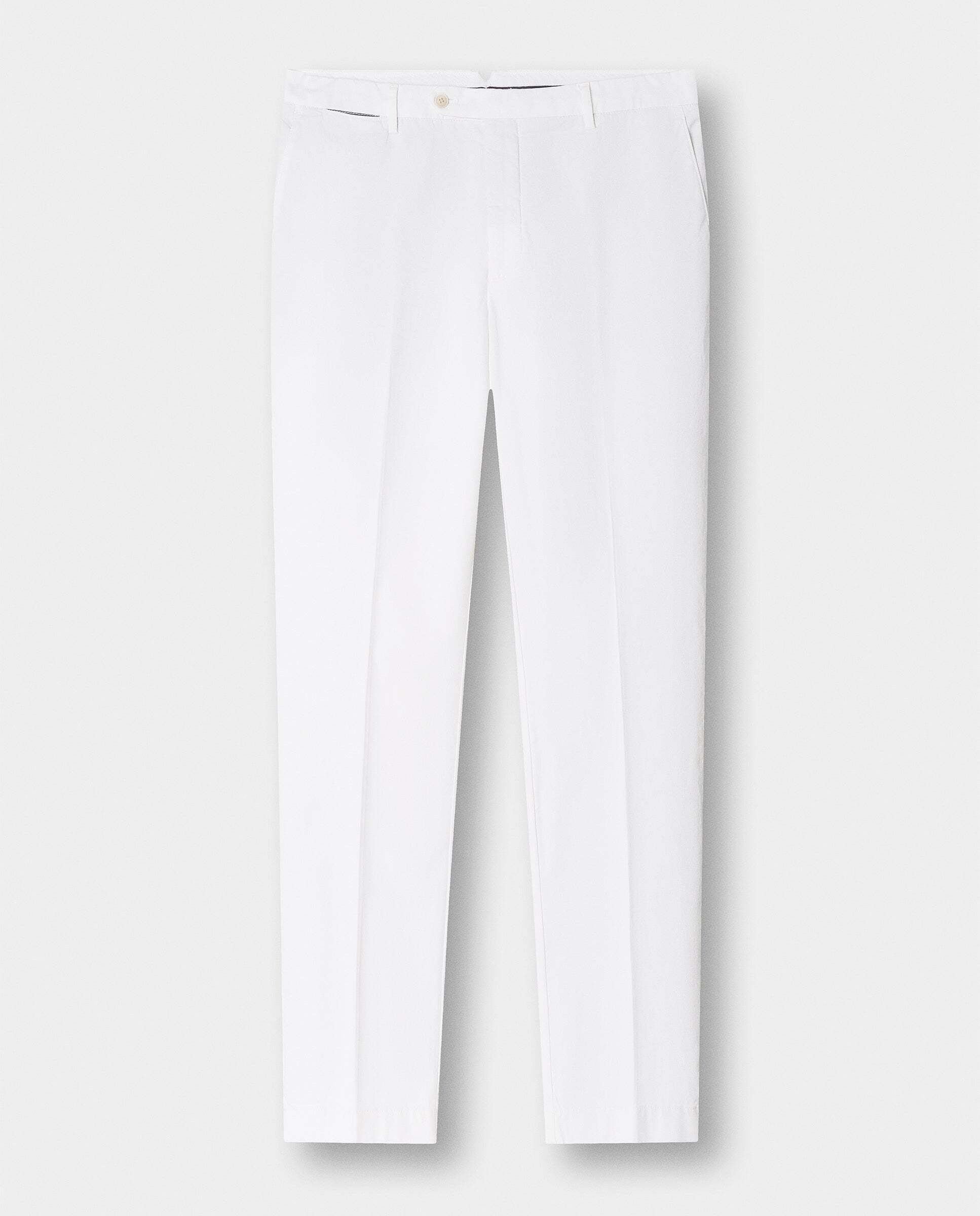 Chino sanderson algodón elástico fit tailored - Hackett - Blanco Blanco-9
