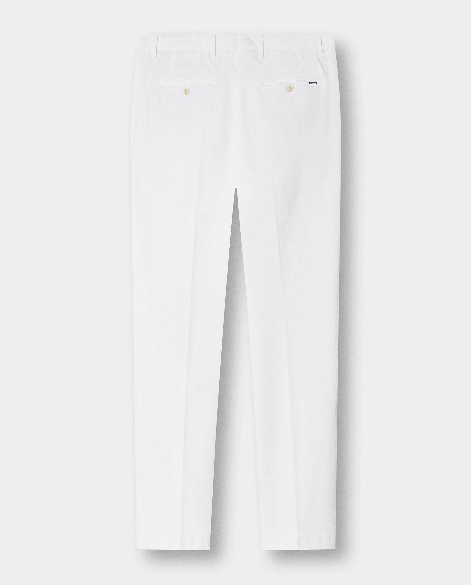 Chino sanderson algodón elástico fit tailored - Hackett - Blanco Blanco-8
