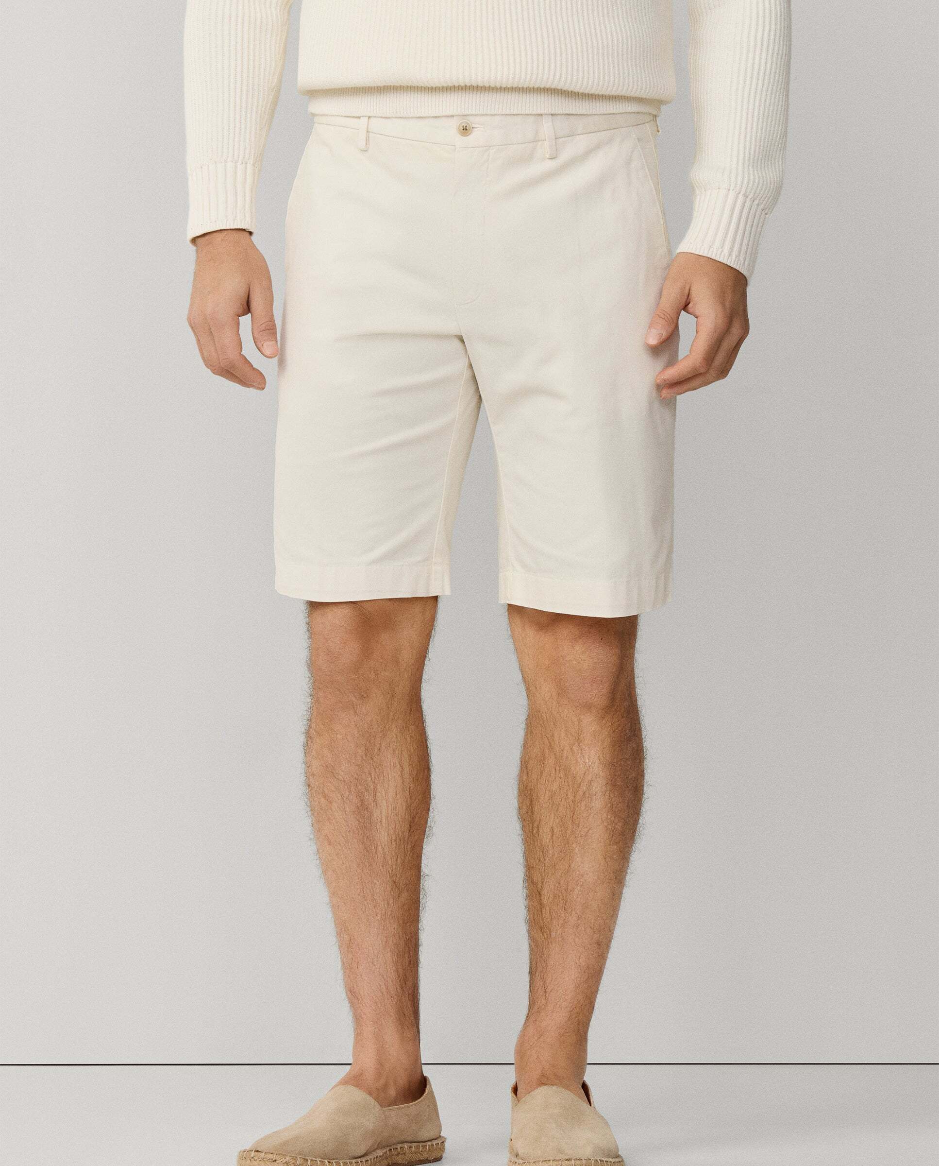 Bermuda chino de hombre sanderson fit tailored - Hackett - Blanco Blanco-2