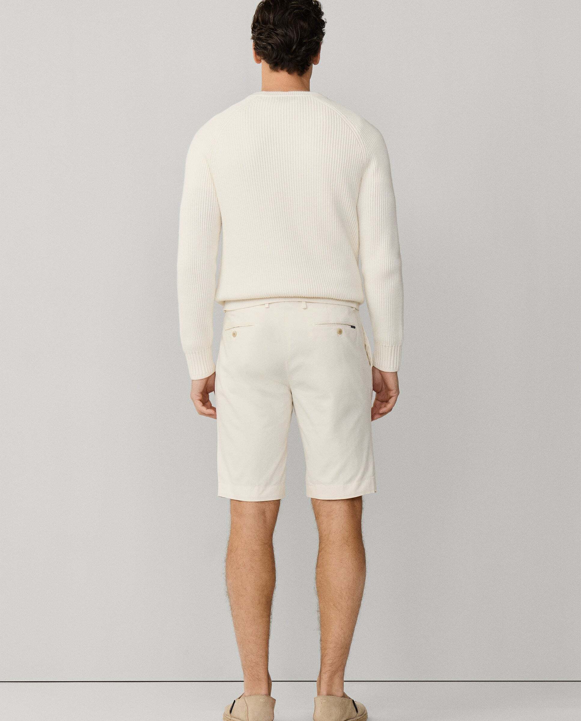 Bermuda chino de hombre sanderson fit tailored - Hackett - Blanco Blanco-3