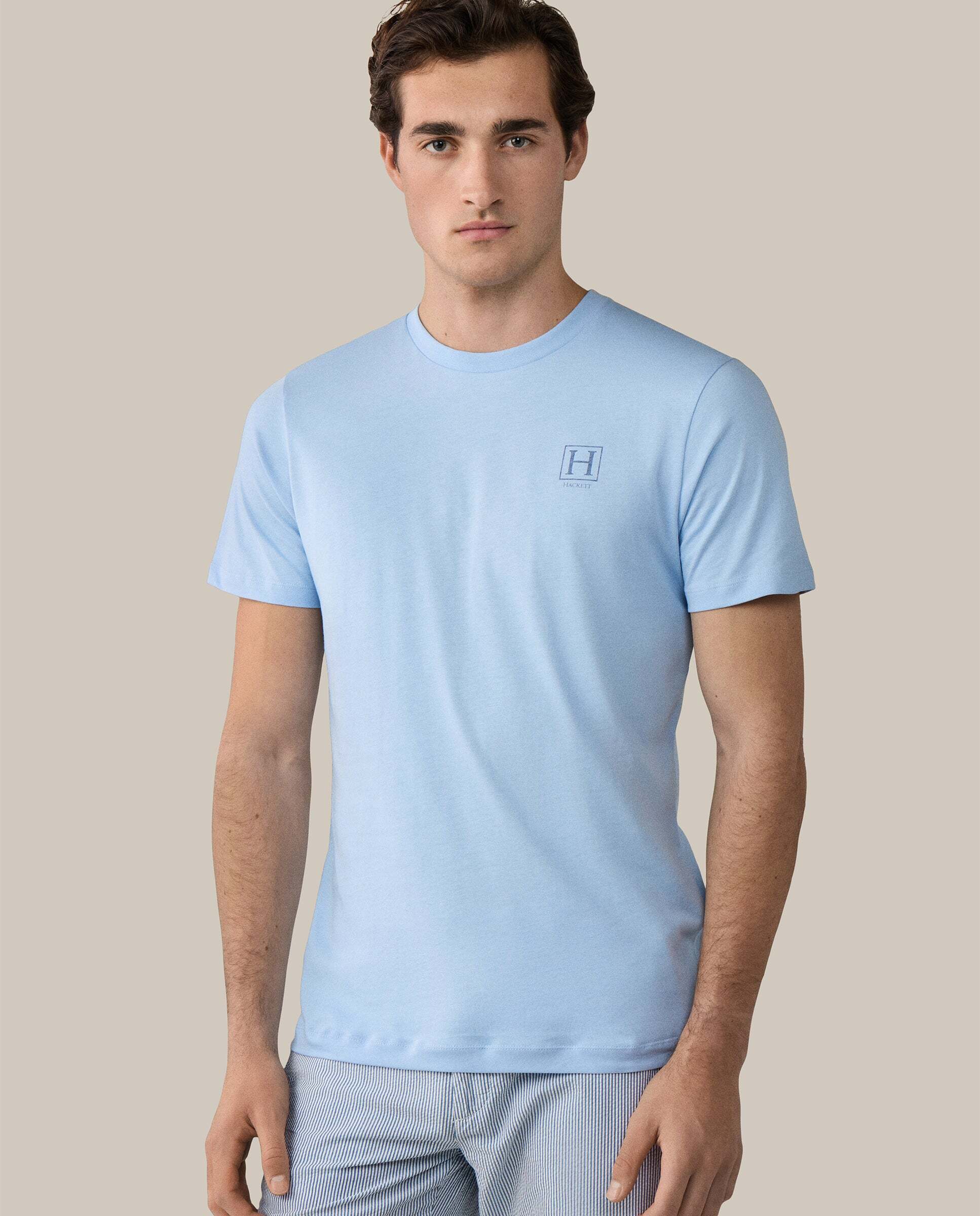 Hackett - Camiseta manga corta con logo fit clásico.