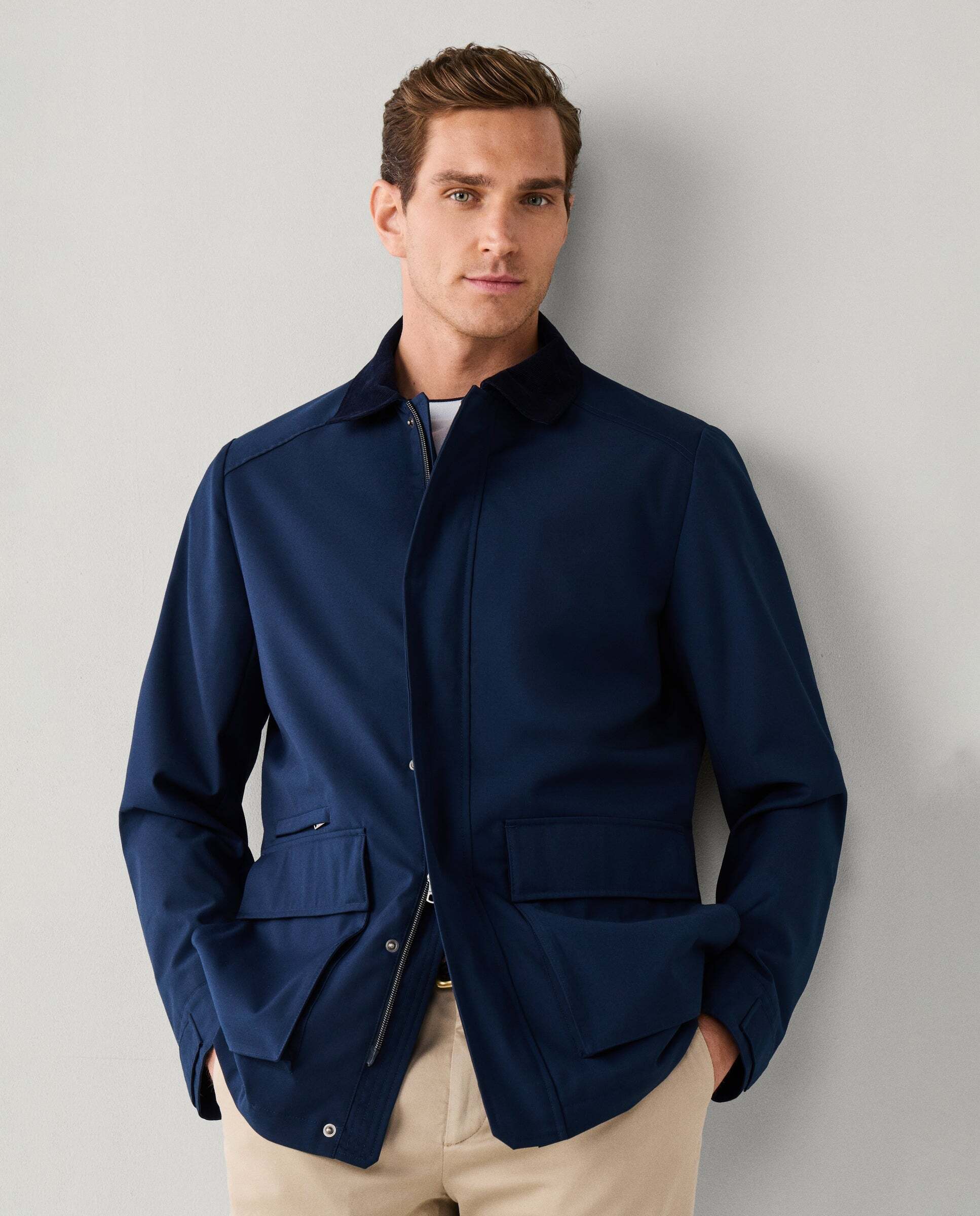 Abrigo con 2 bolsillos - Hackett - Azul Azul-8