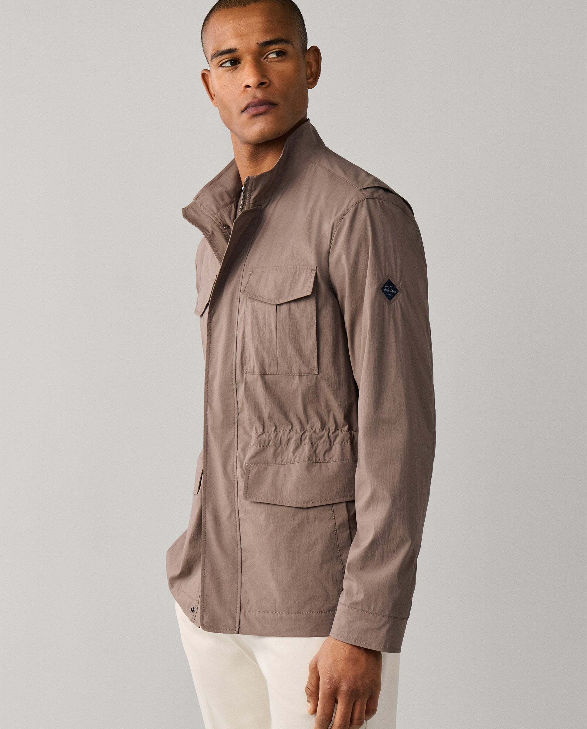 Chaqueta de hombre sahariana mezcla de algodón - Hackett - Beige Beige-6